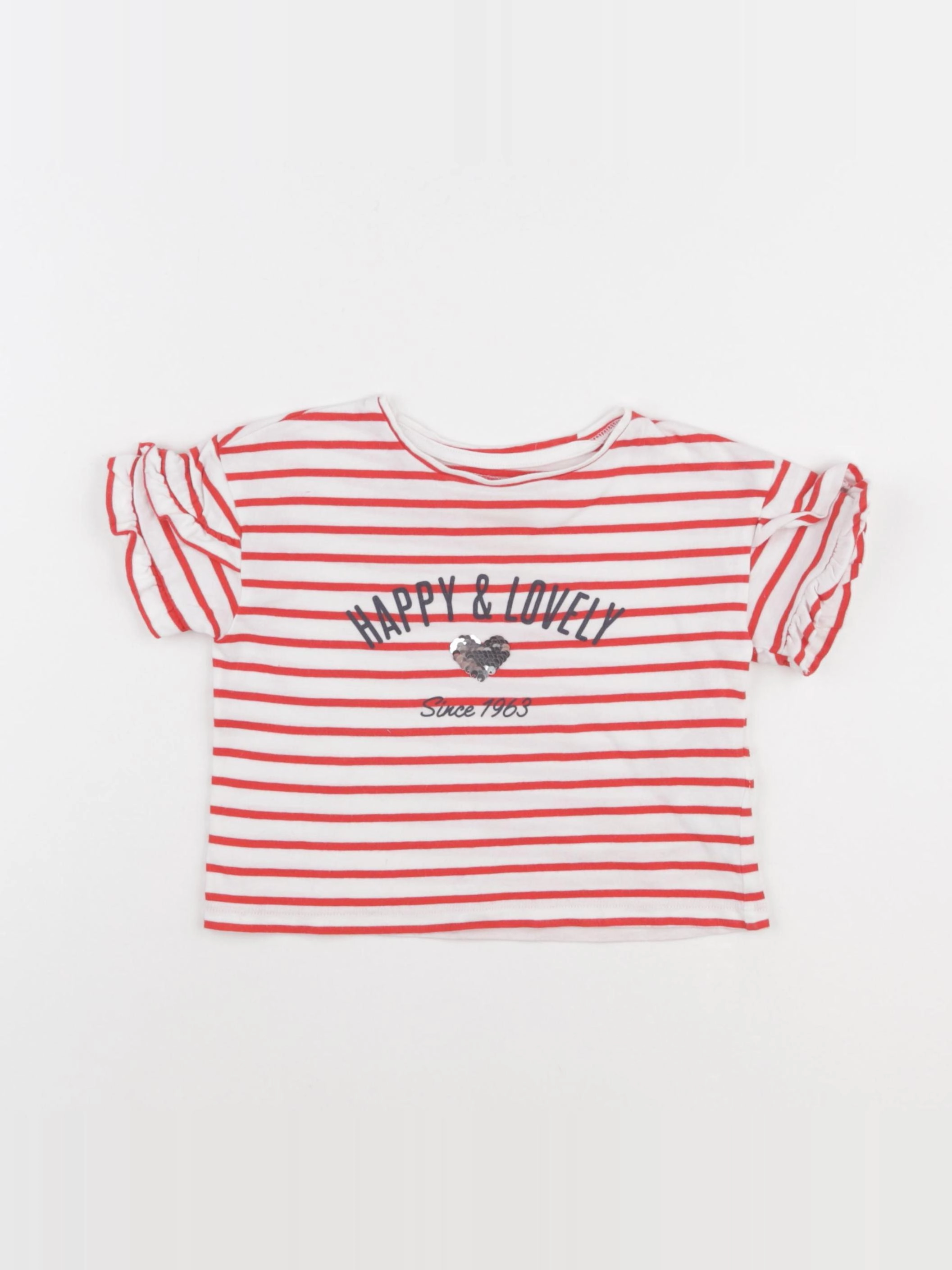Vertbaudet - tee-shirt rouge - 2 ans