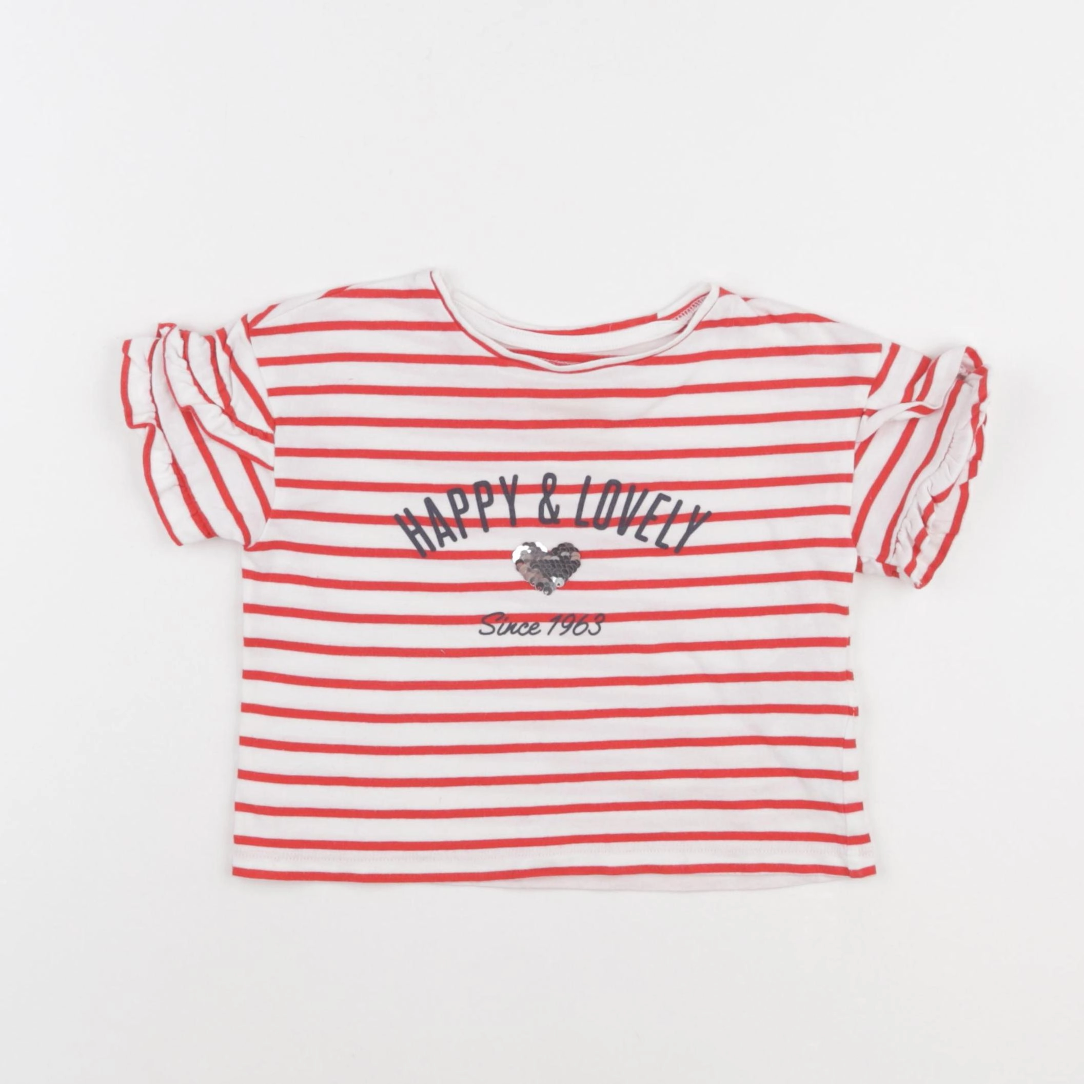 Vertbaudet - tee-shirt rouge - 2 ans