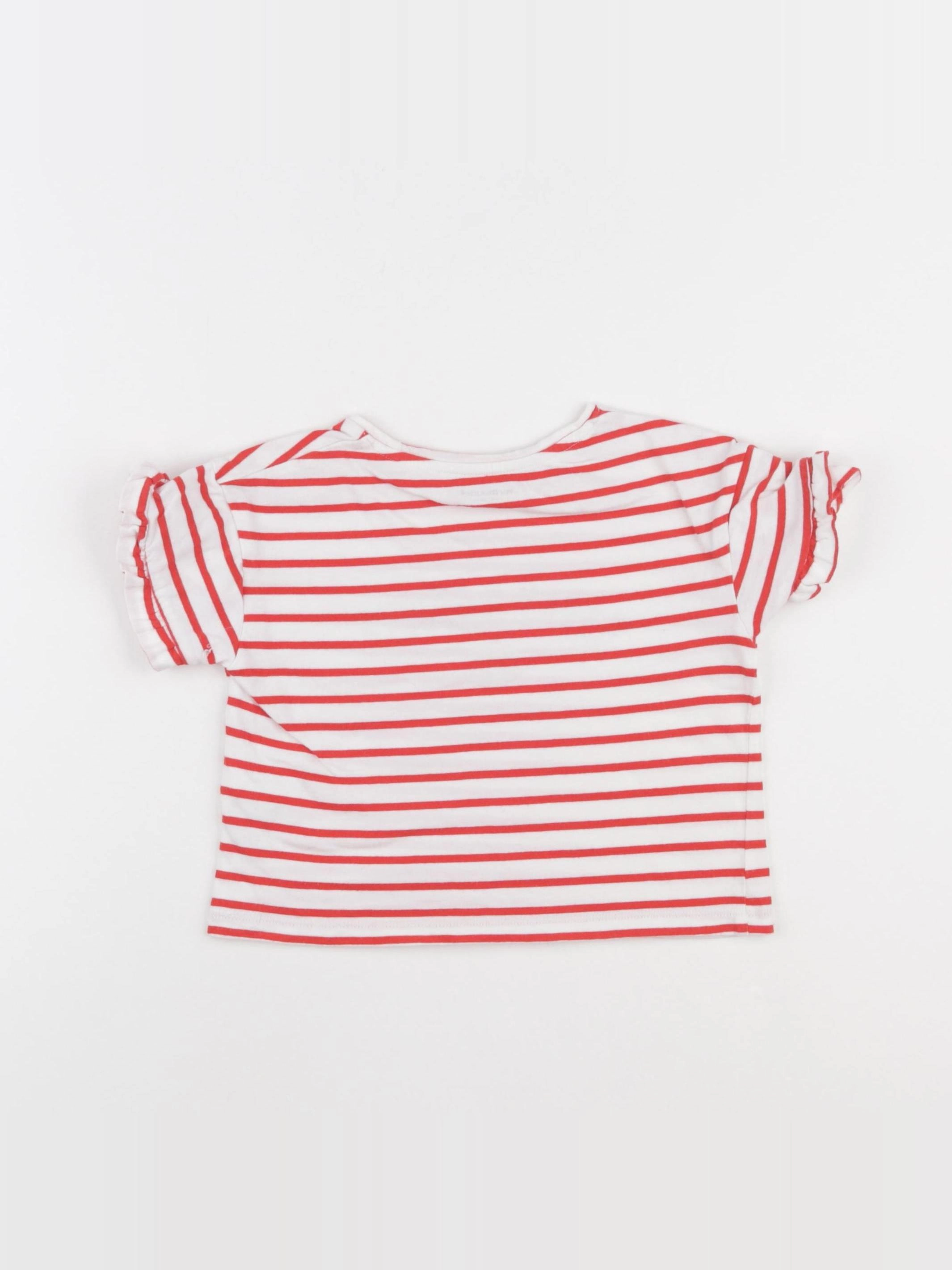 Vertbaudet - tee-shirt rouge - 2 ans