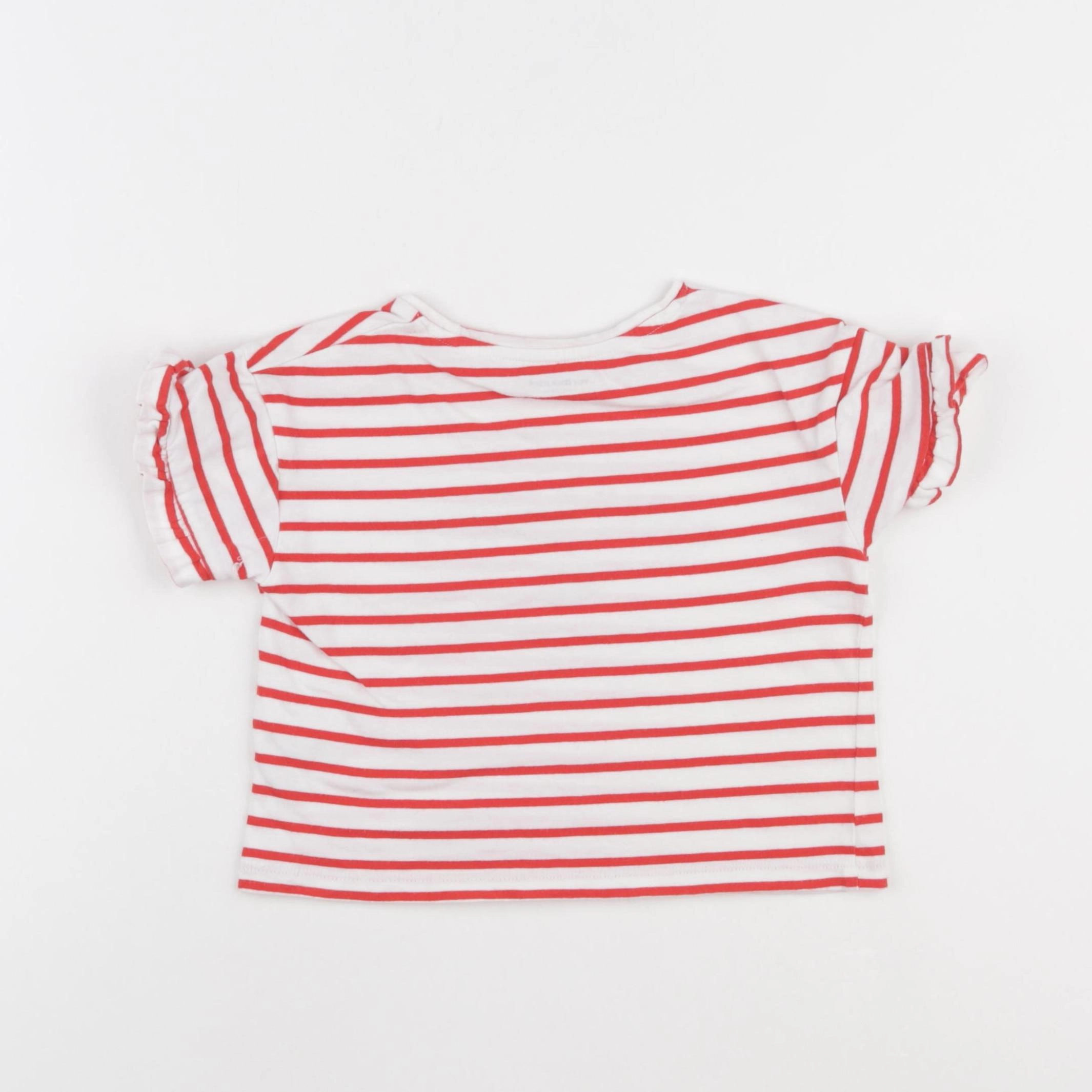 Vertbaudet - tee-shirt rouge - 2 ans