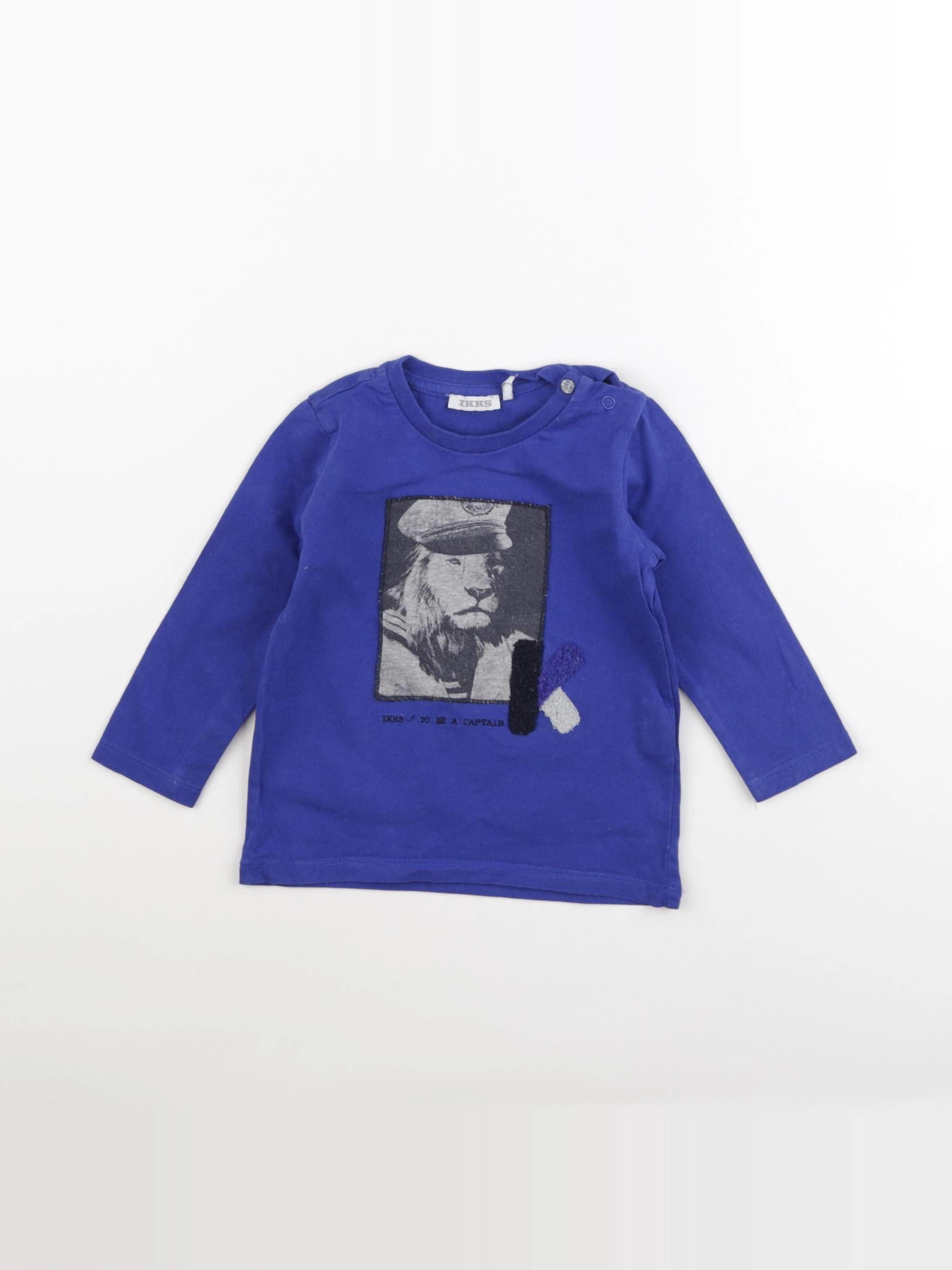 IKKS - tee-shirt bleu - 12 mois