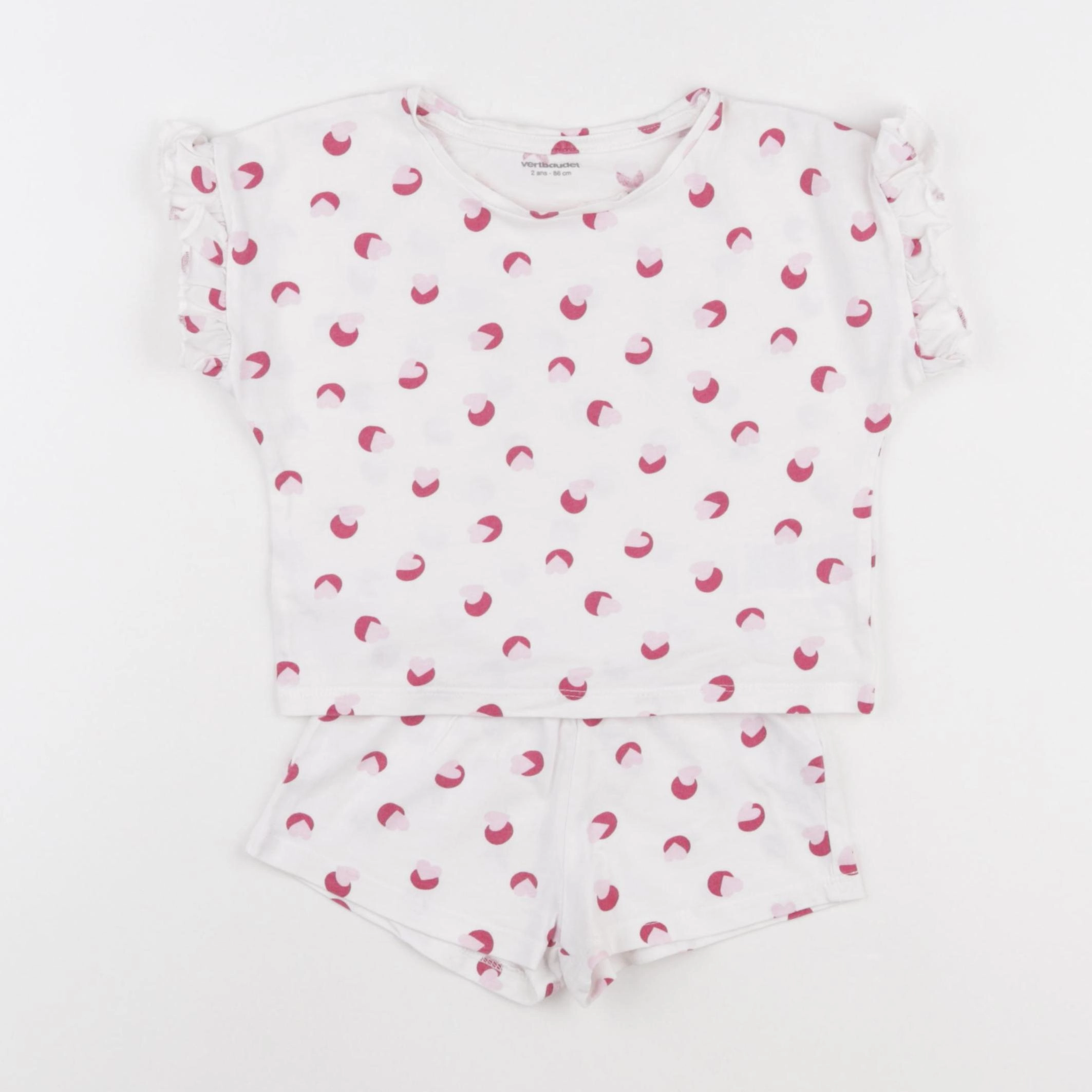 Vertbaudet - pyjama coton blanc - 2 ans