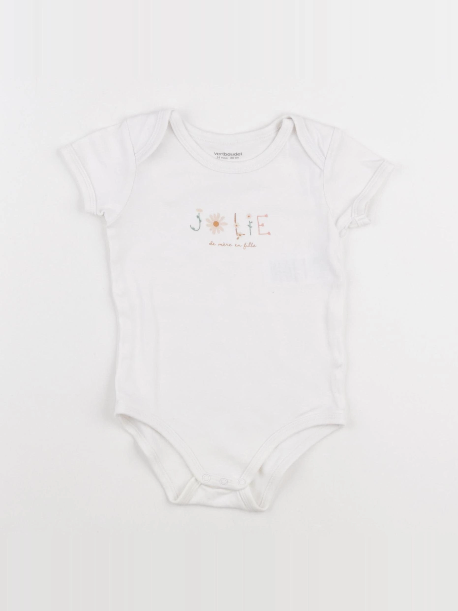 Vertbaudet - body blanc - 24 mois