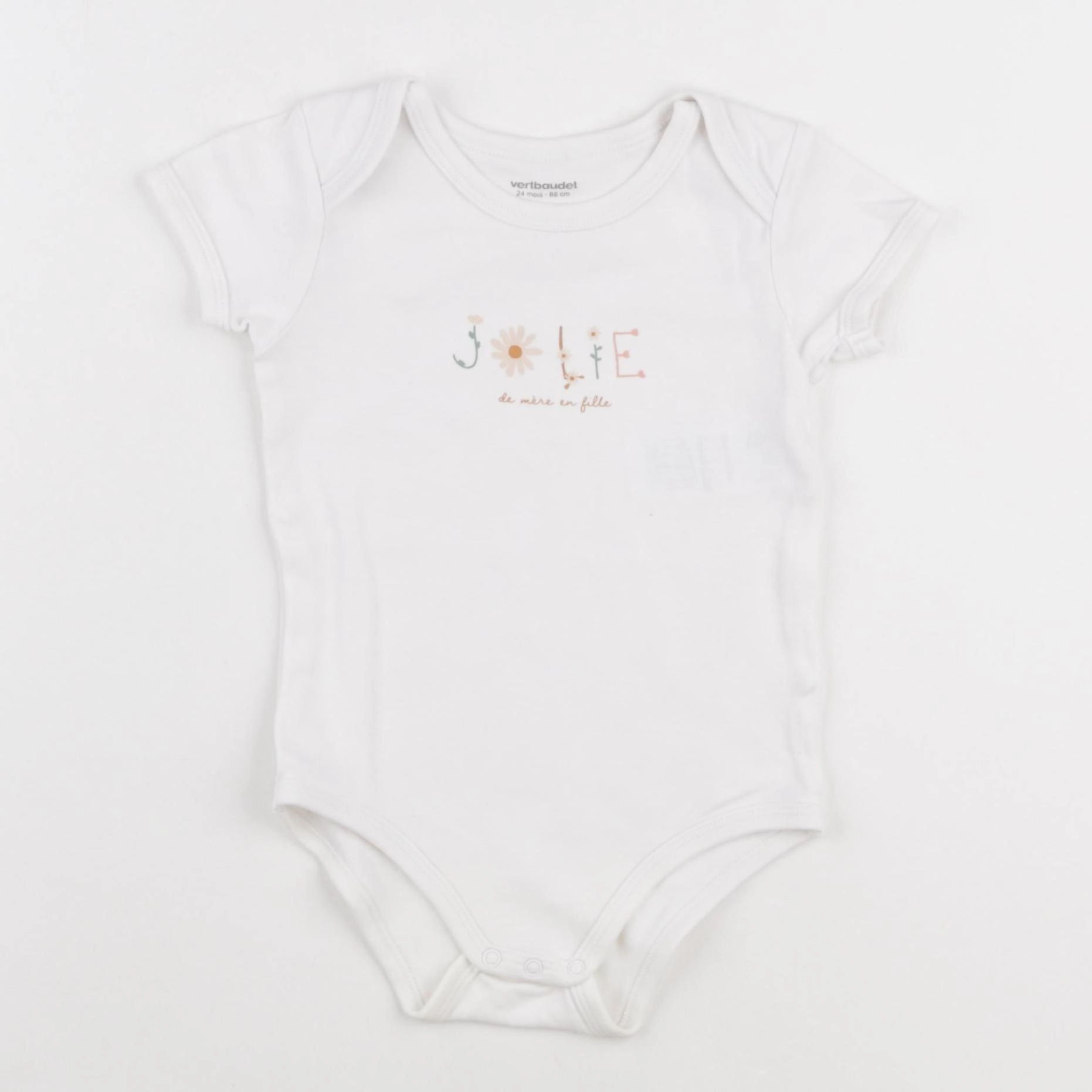 Vertbaudet - body blanc - 24 mois
