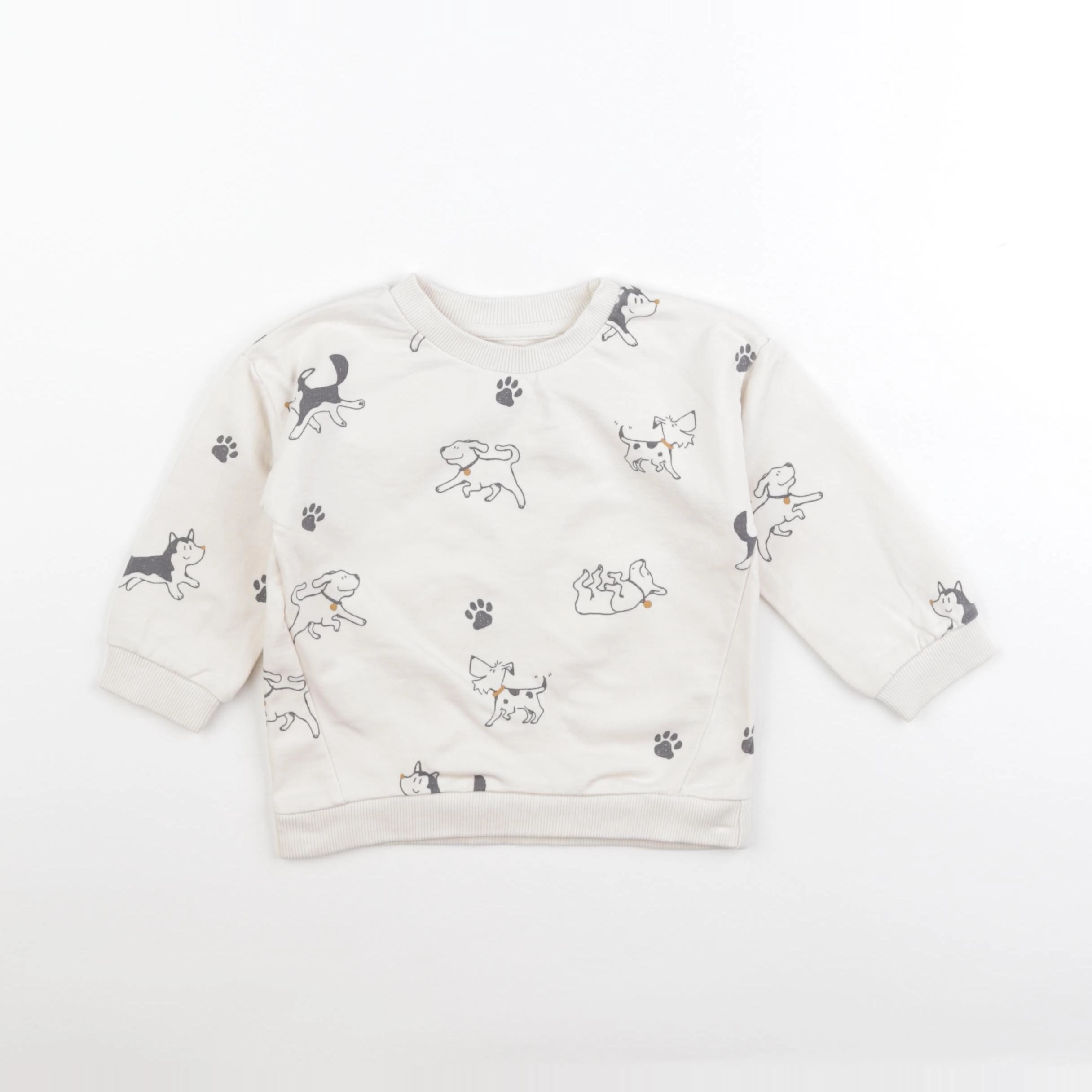 Mango - sweat beige, gris - 12/18 mois