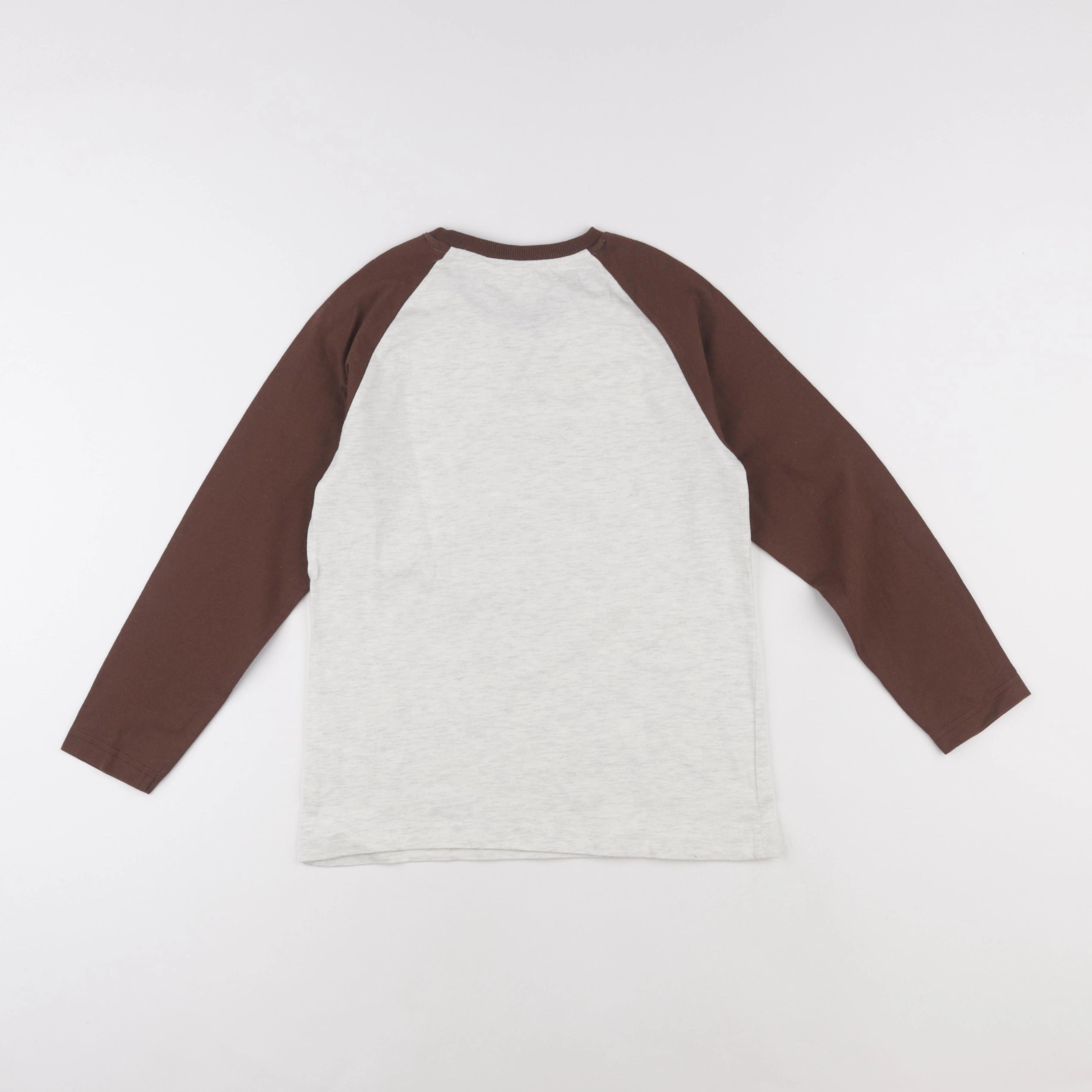 Vertbaudet - tee-shirt marron, gris - 10 ans