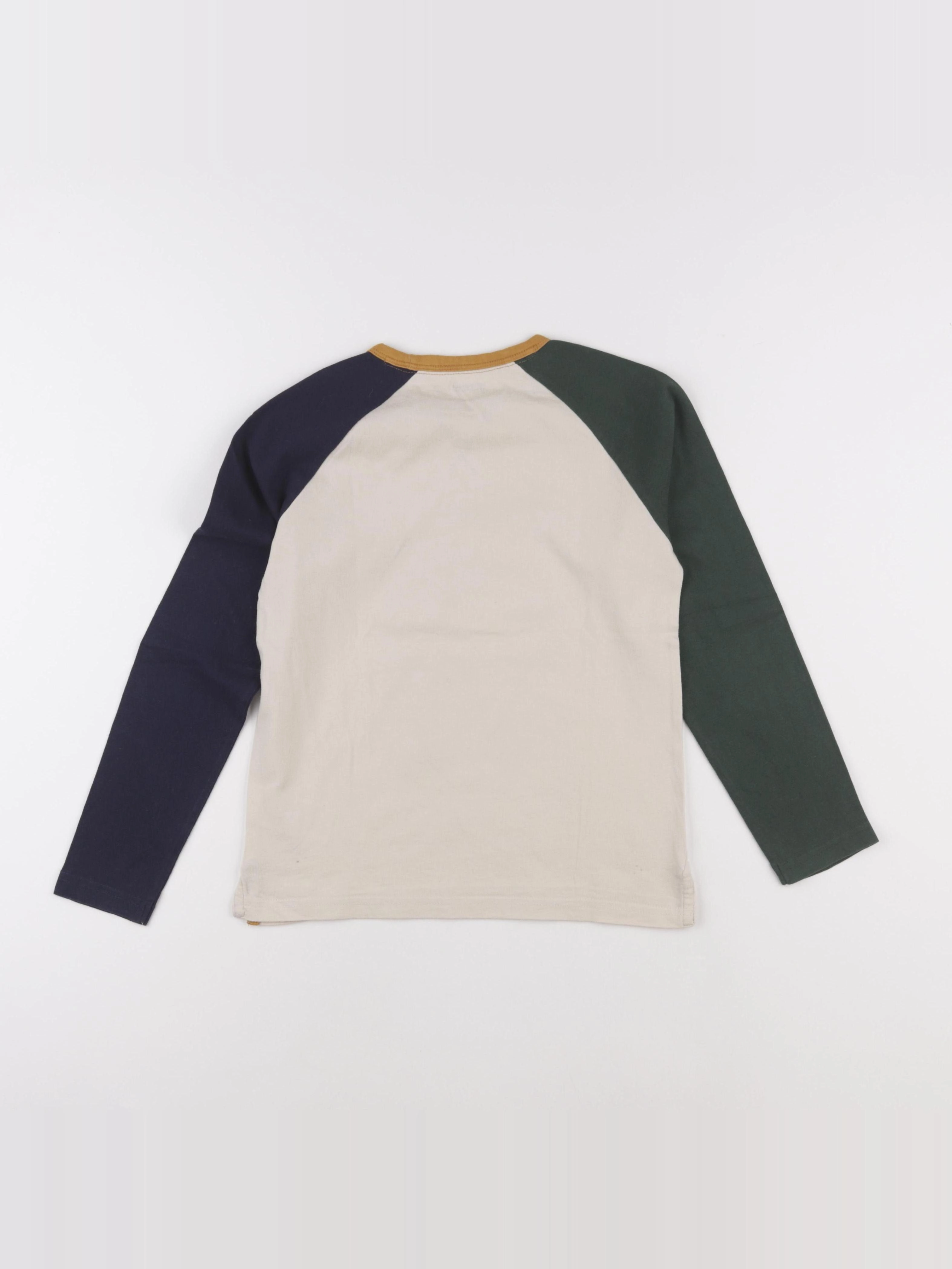 Vertbaudet - tee-shirt beige, bleu - 10 ans