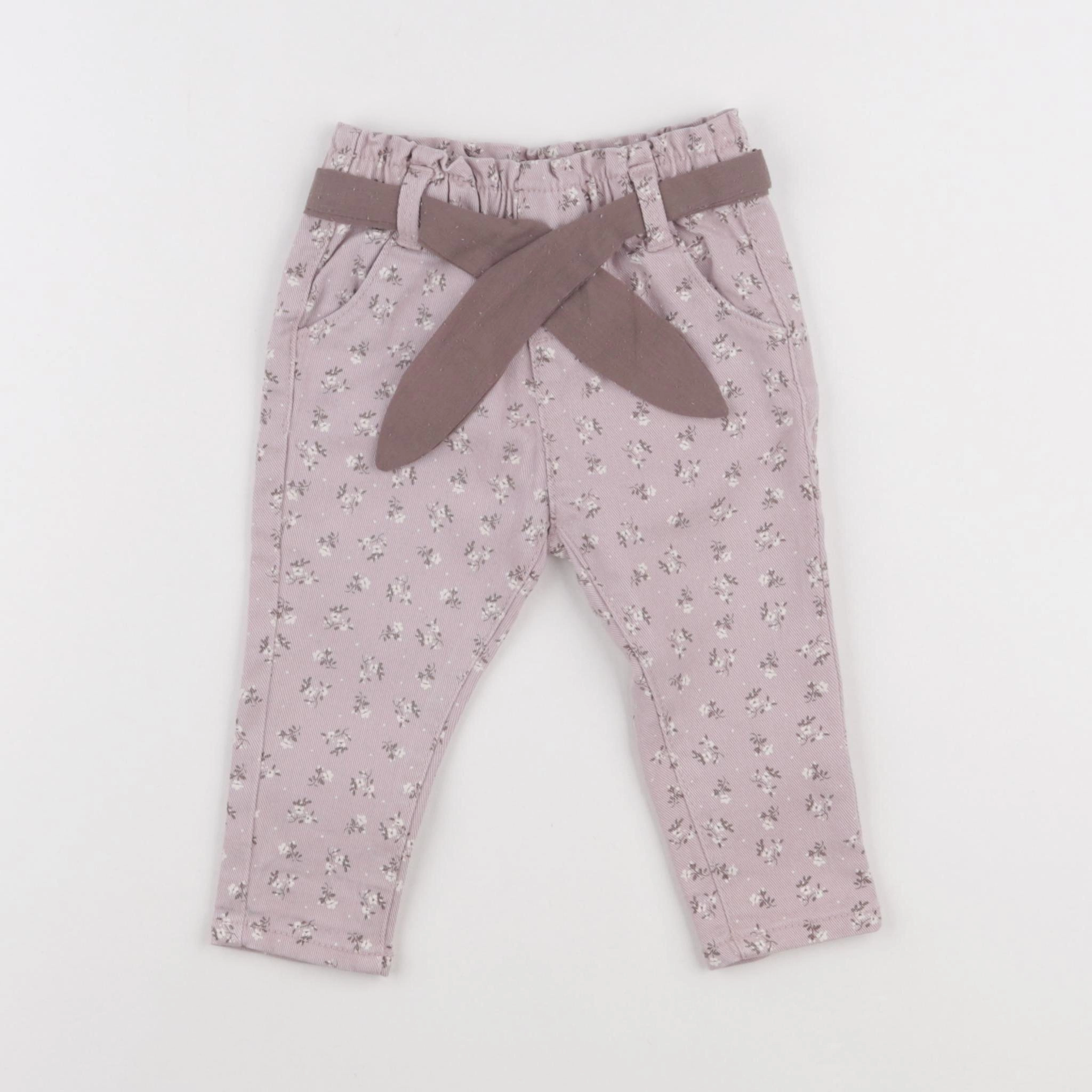 Vertbaudet - pantalon rose - 9 mois