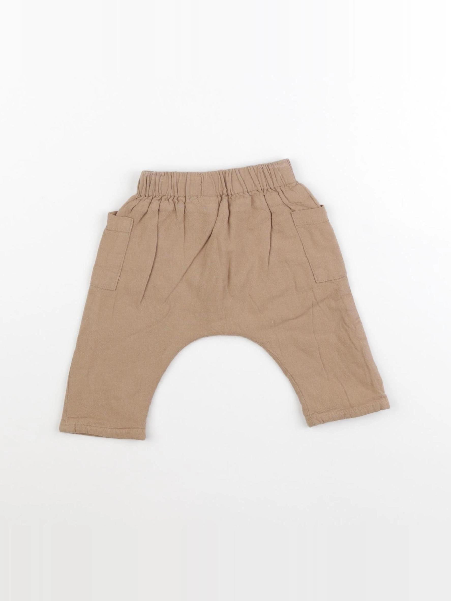 Vertbaudet - pantalon beige - 3 mois