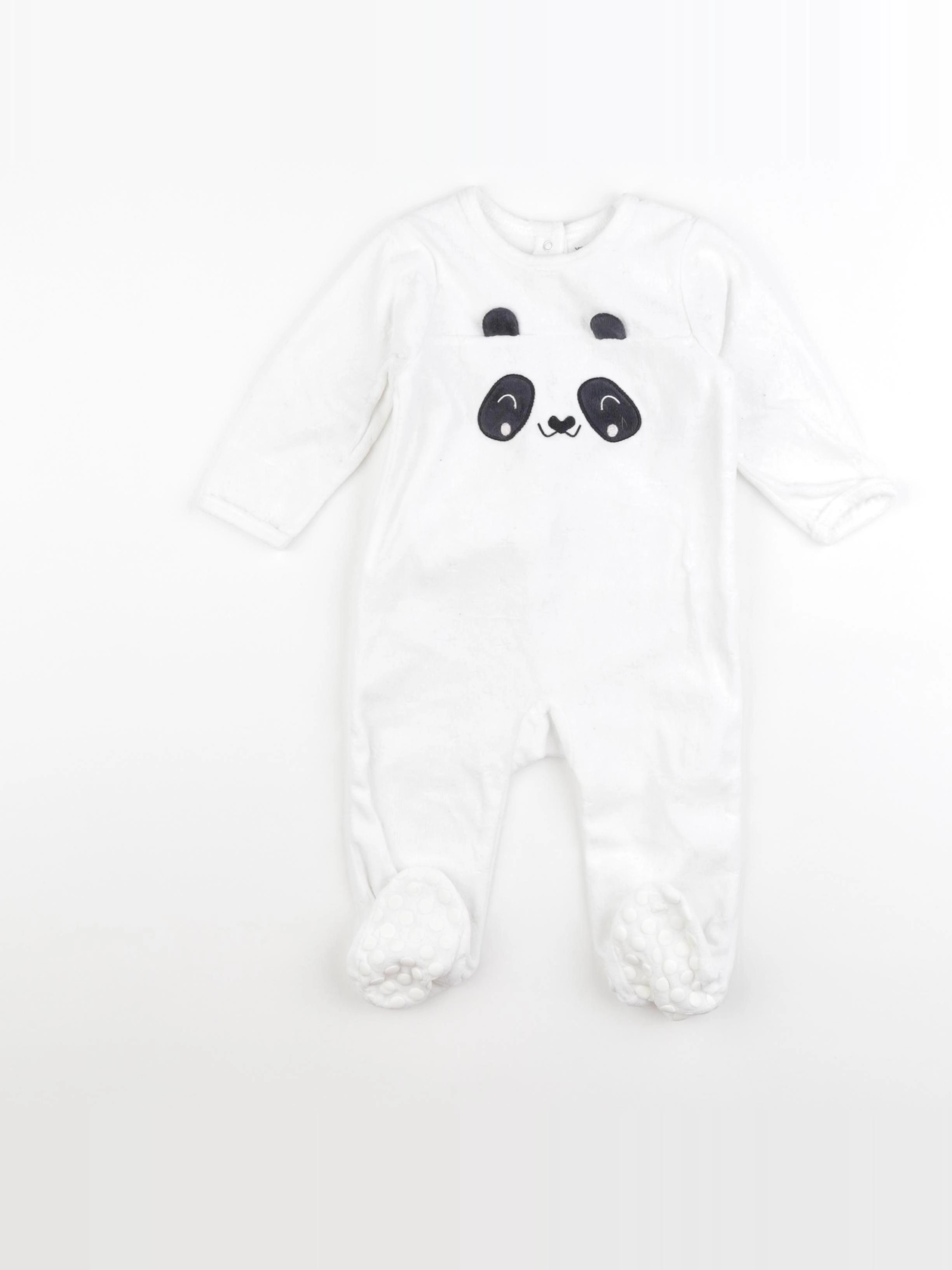 Vertbaudet - pyjama velours blanc - 12 mois
