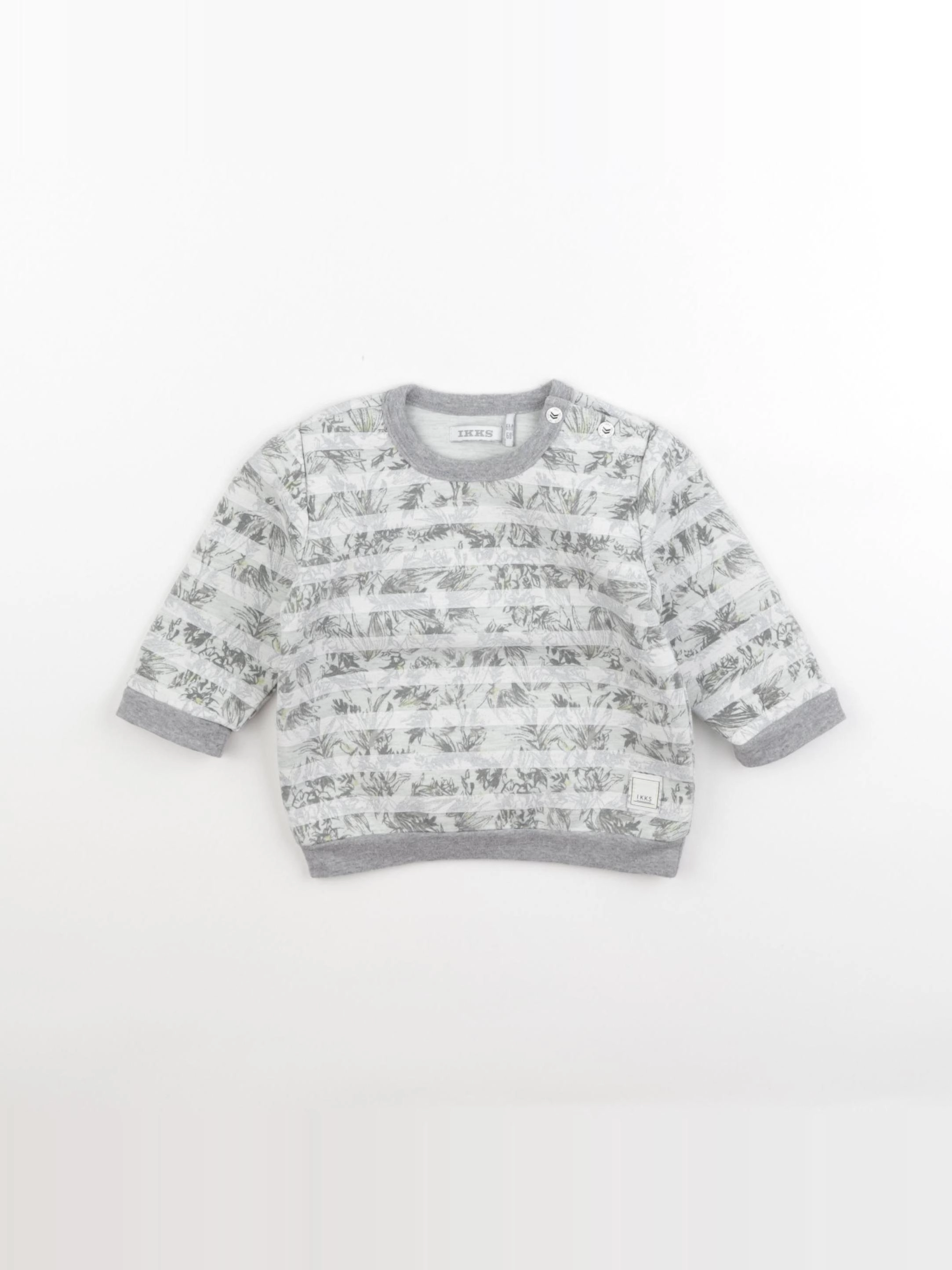 IKKS - sweat gris - 6 mois