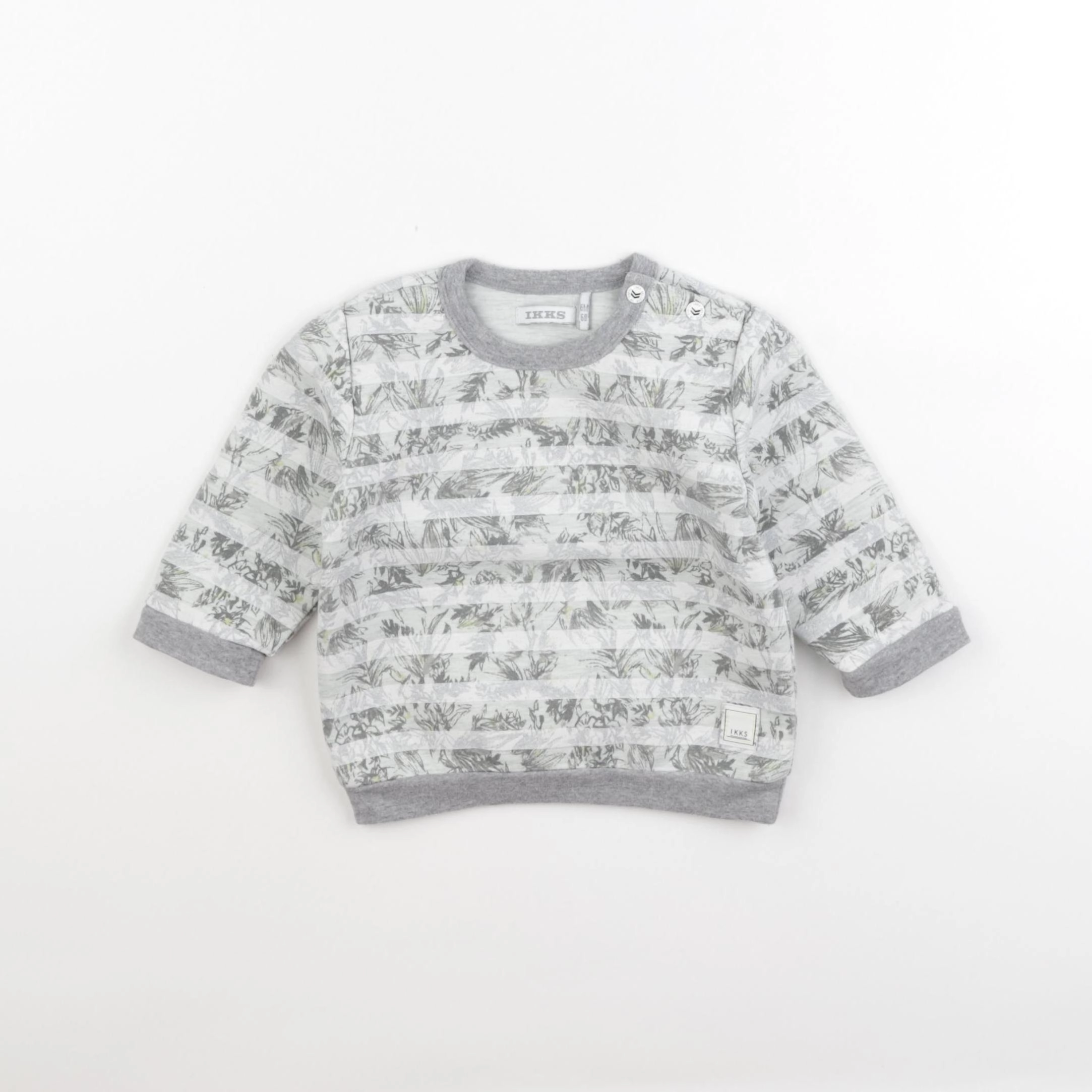 IKKS - sweat gris - 6 mois