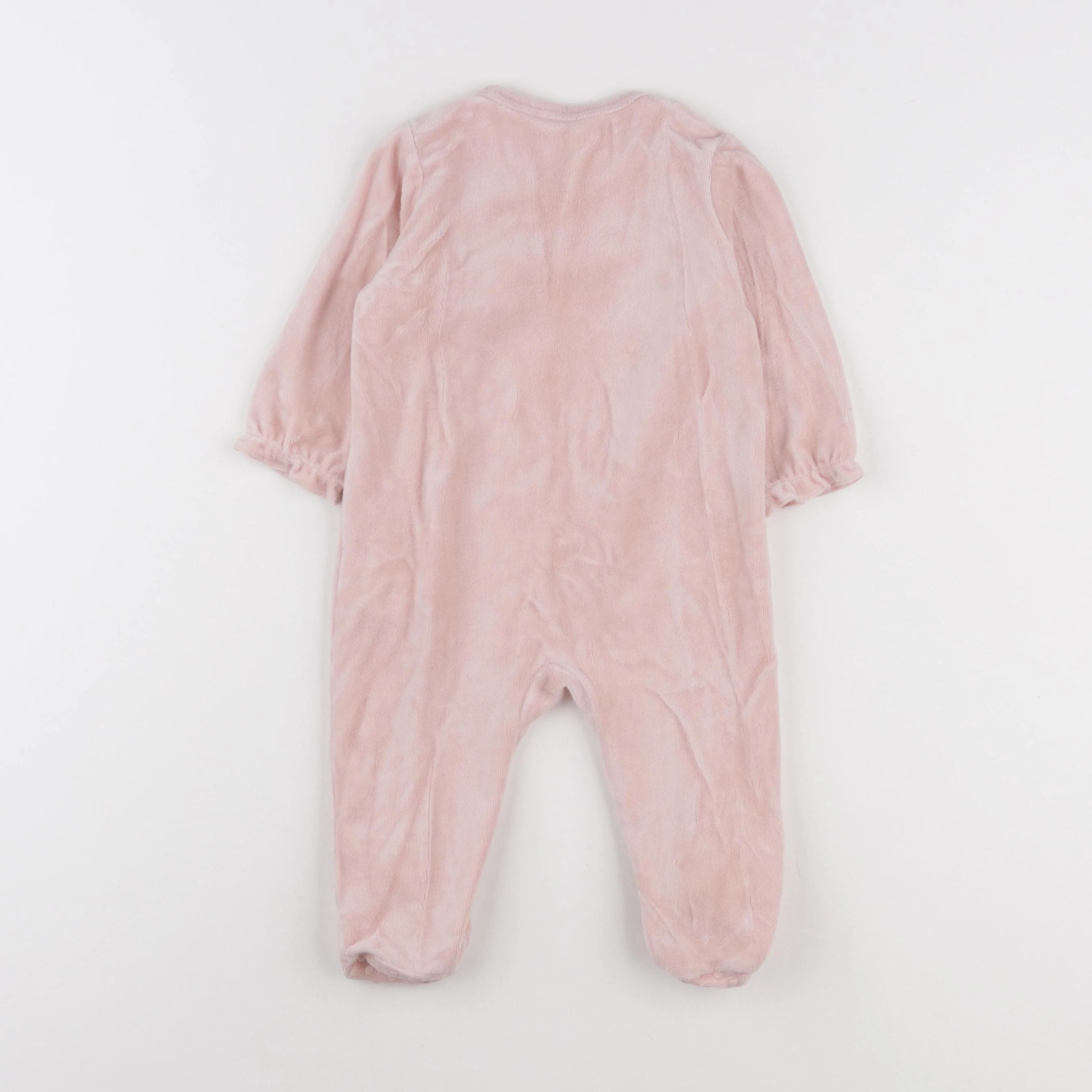 Vertbaudet - pyjama velours rose - 9 mois