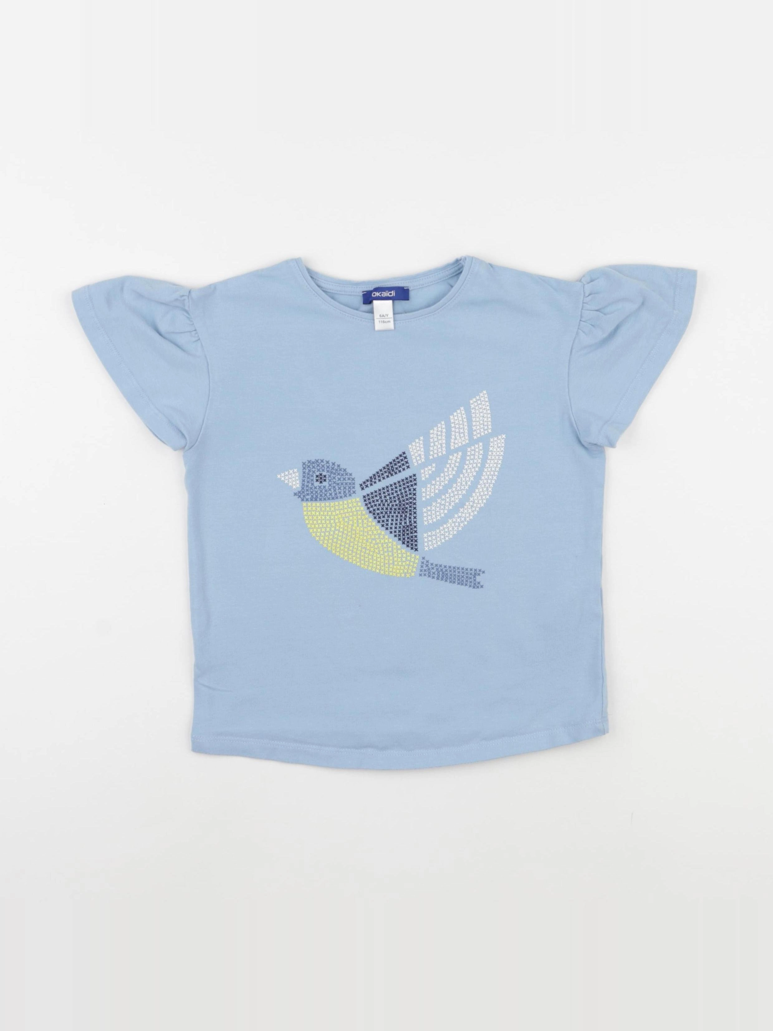 Okaidi - tee-shirt bleu - 6 ans