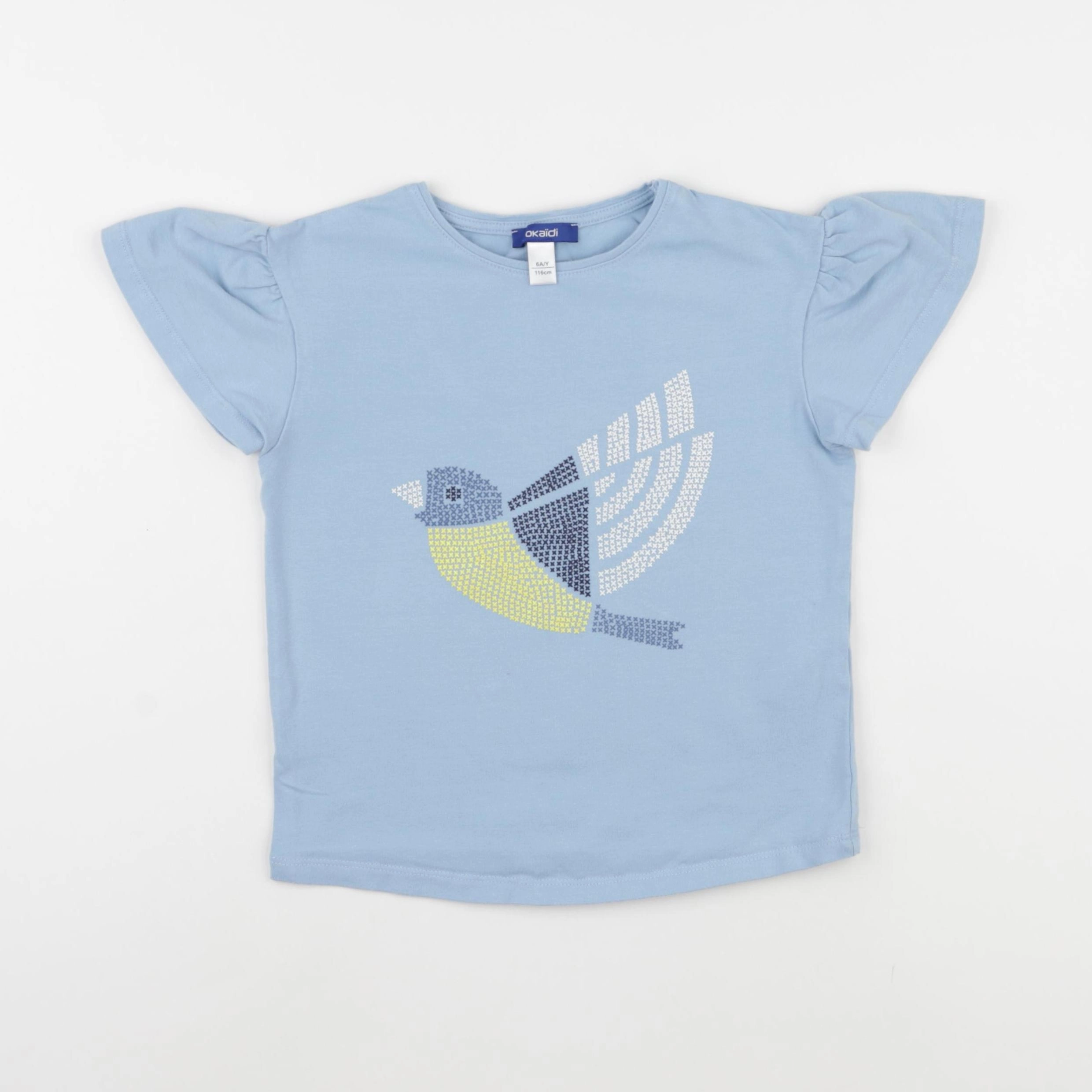 Okaidi - tee-shirt bleu - 6 ans