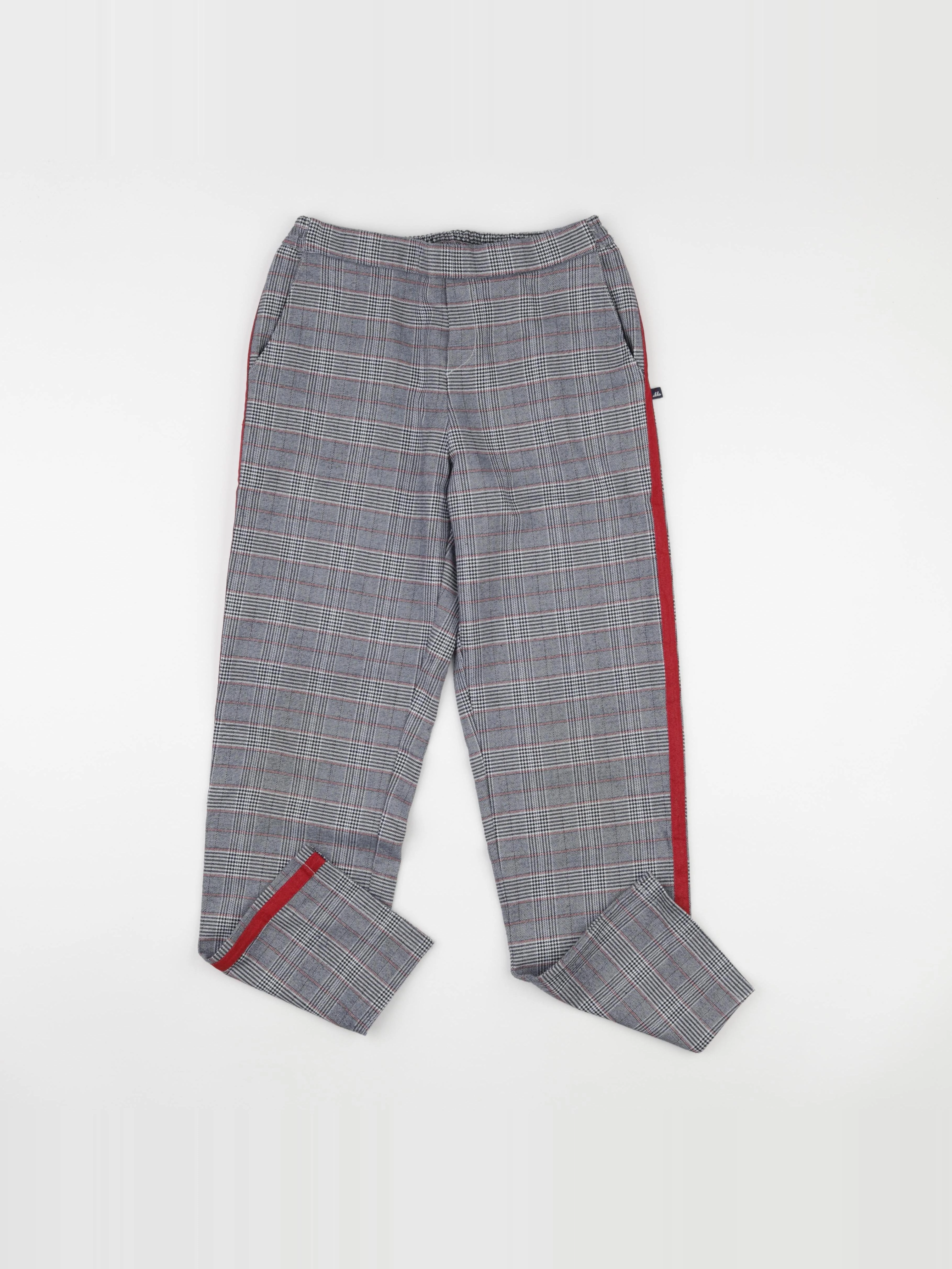 IKKS - pantalon gris, rouge - 12 ans