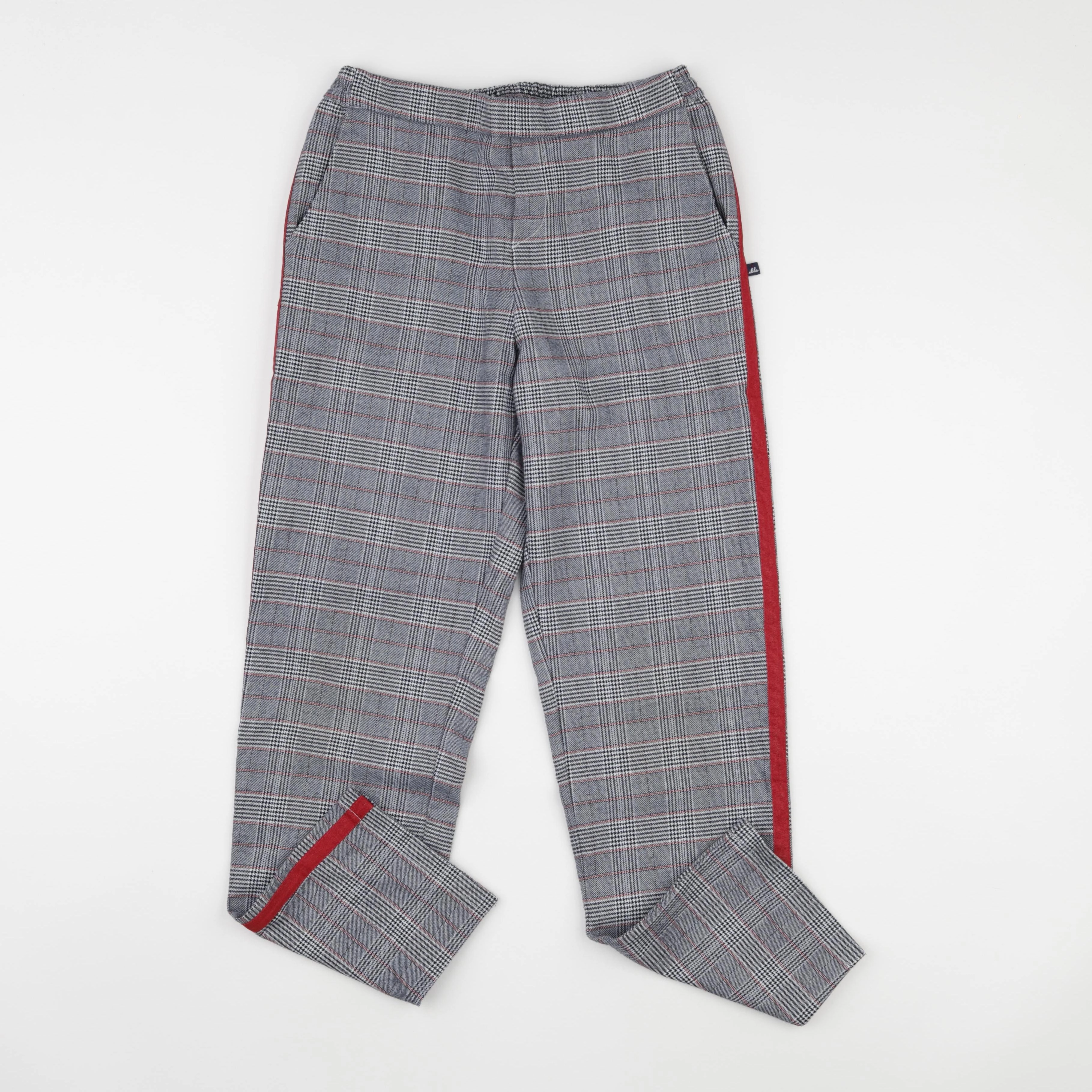 IKKS - pantalon gris, rouge - 12 ans