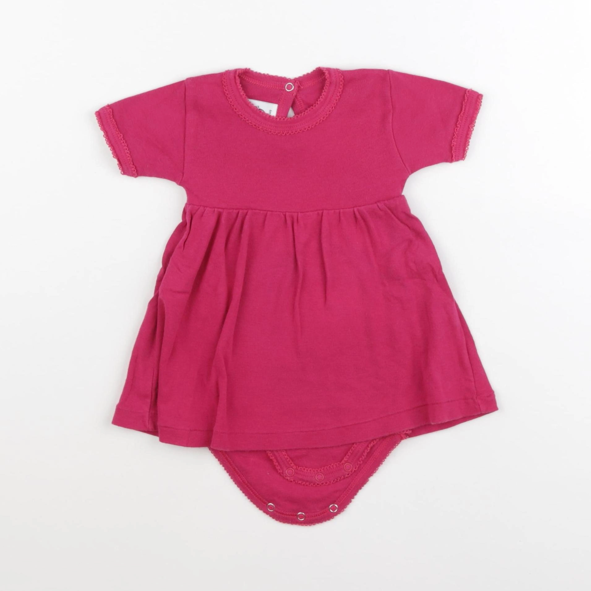 Petit Bateau - body robe rose - 6 mois