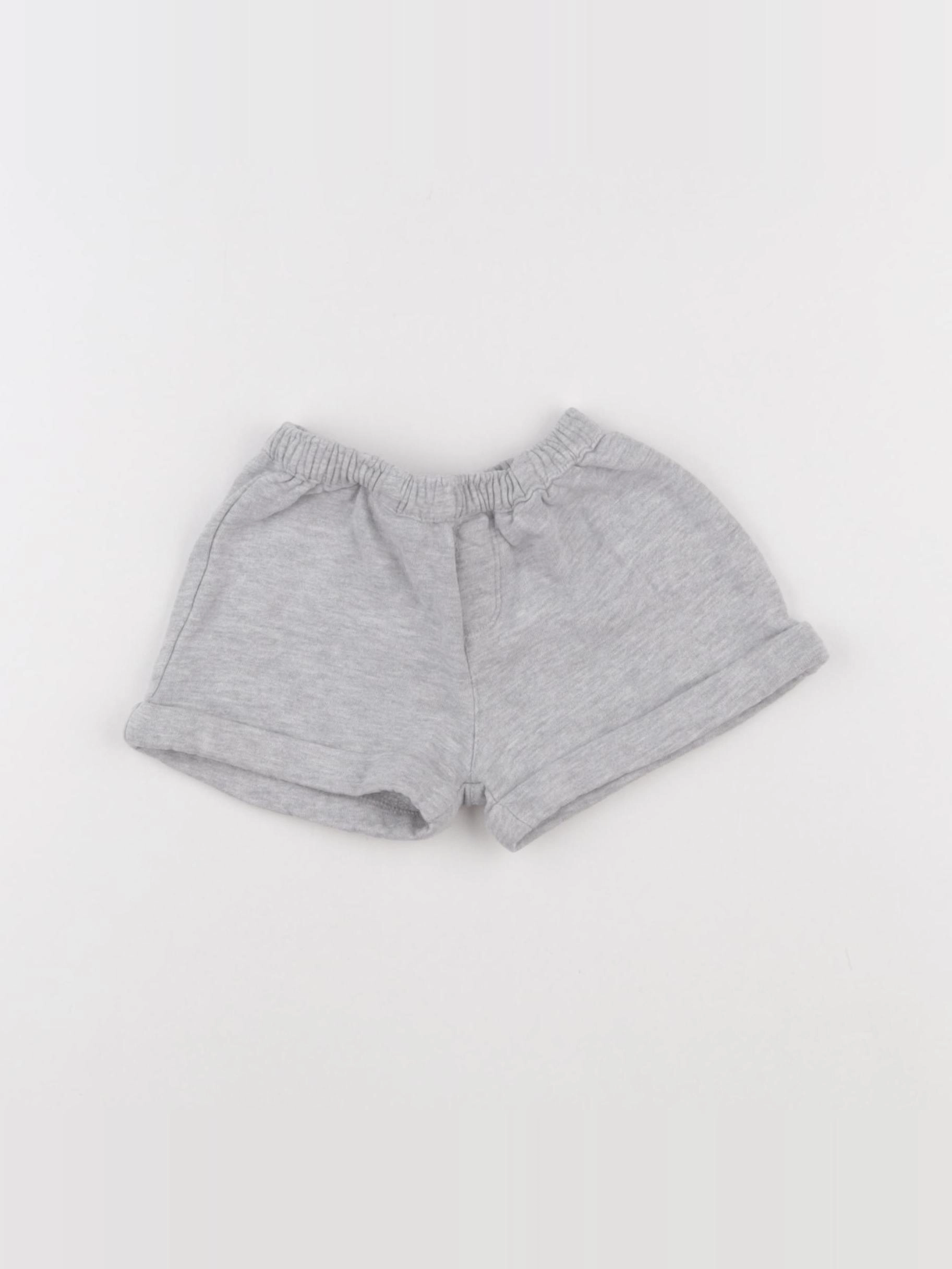 Vertbaudet - short gris - 9 mois
