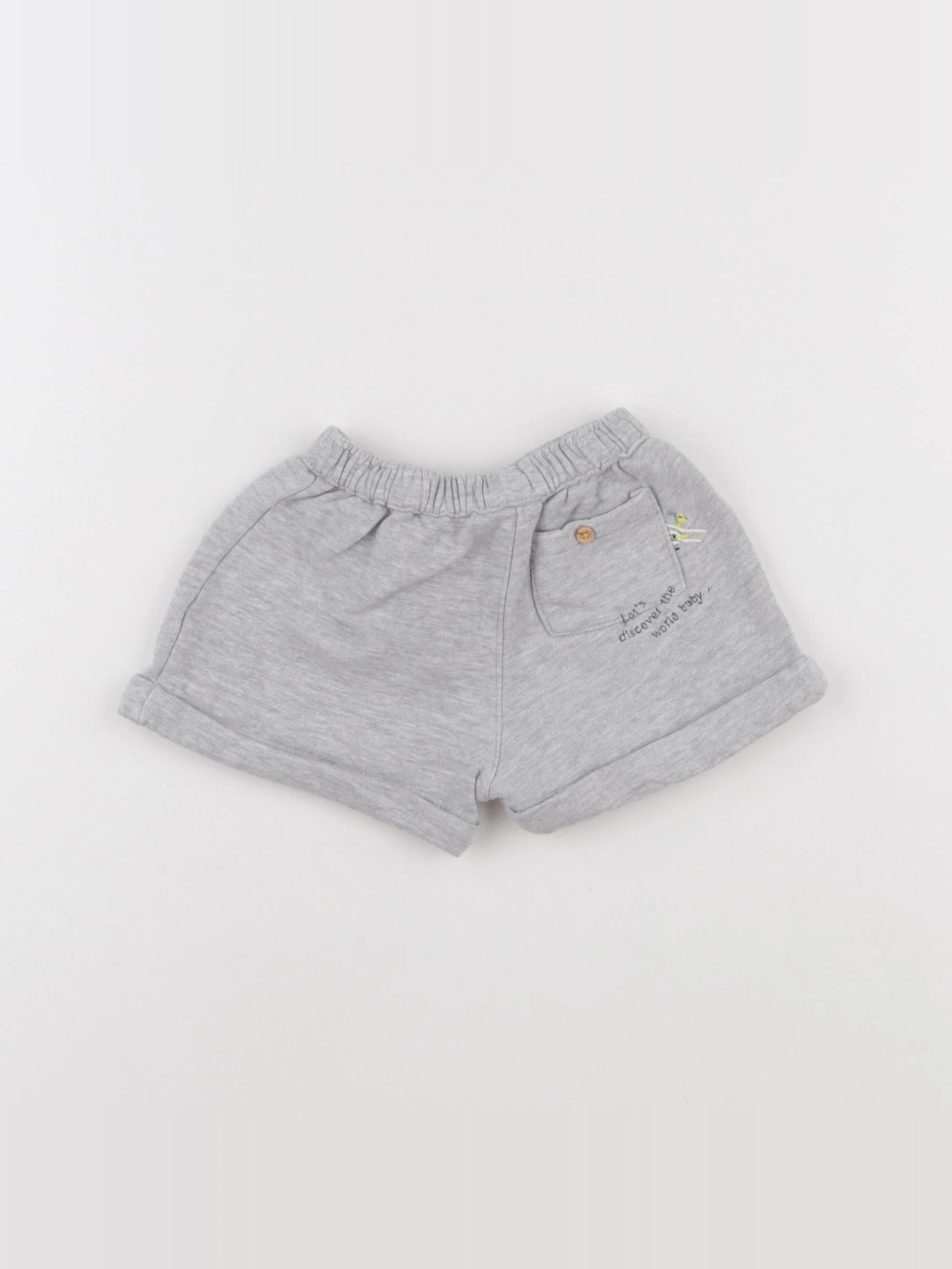 Vertbaudet - short gris - 9 mois