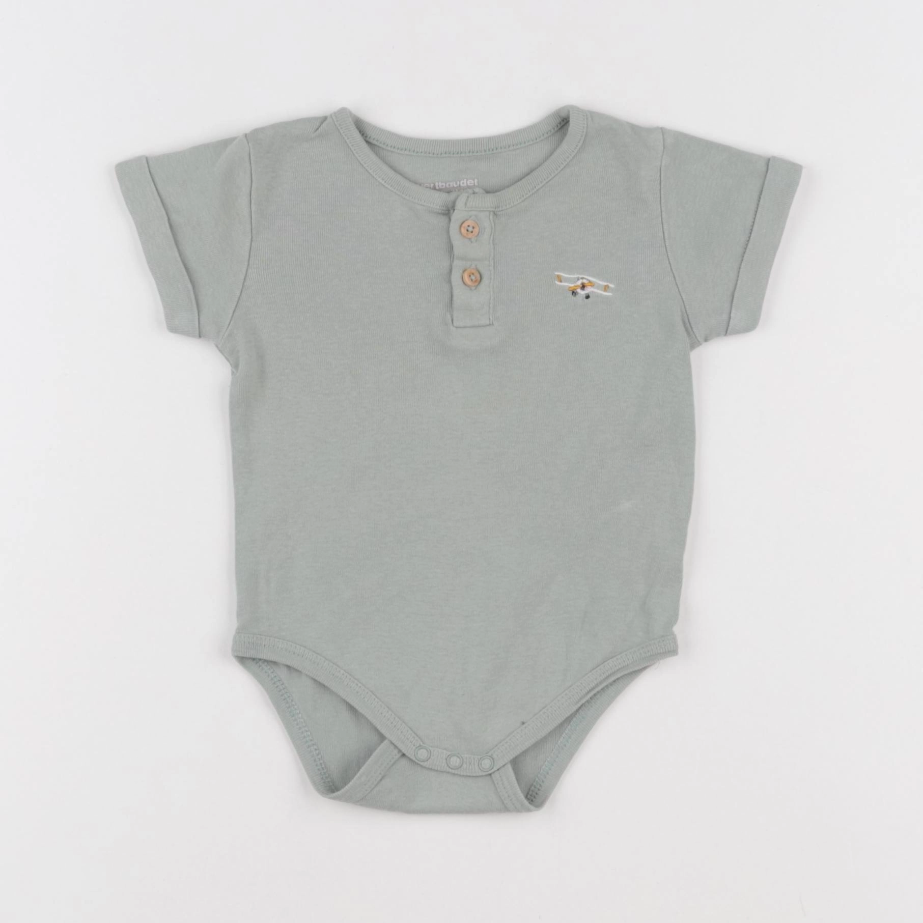 Vertbaudet - body vert - 9 mois