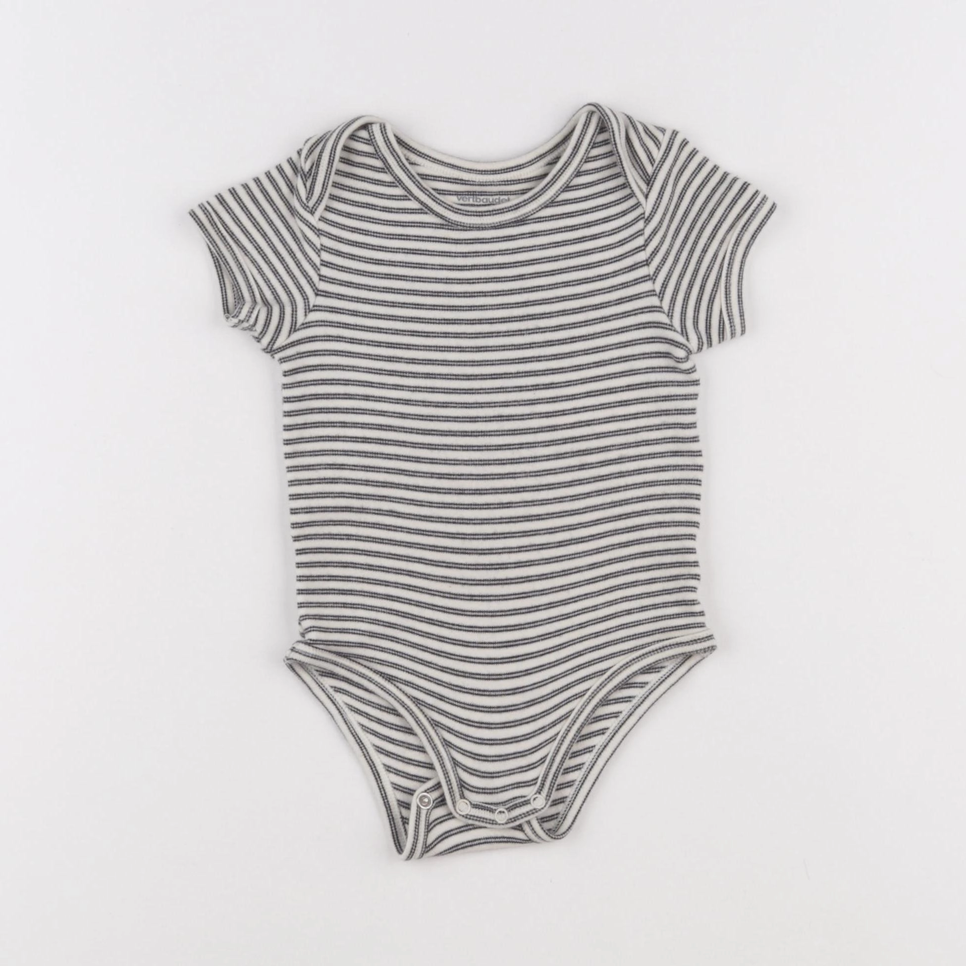 Vertbaudet - body bleu, beige - 12 mois