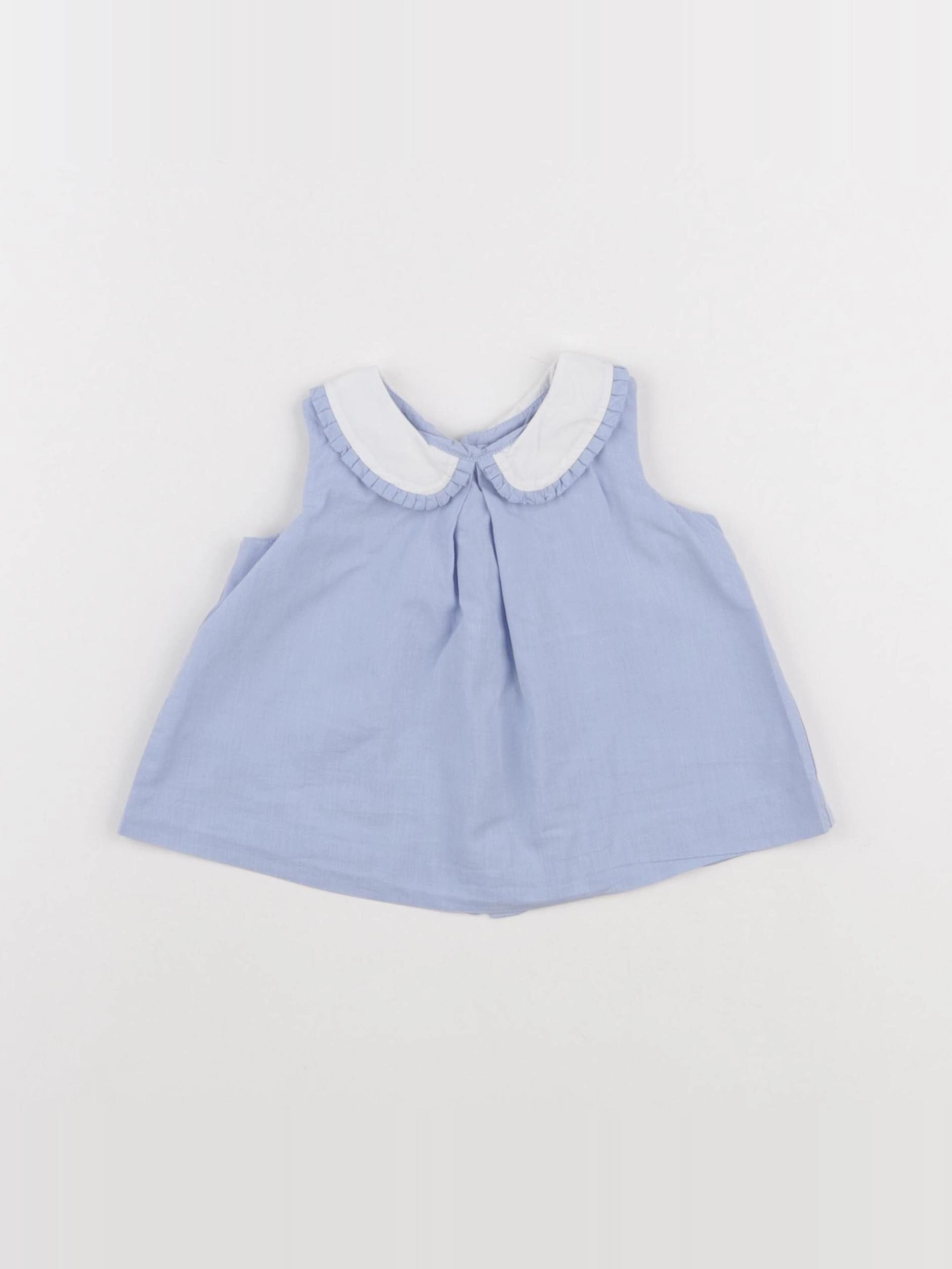 Jacadi - blouse bleu - 6 mois