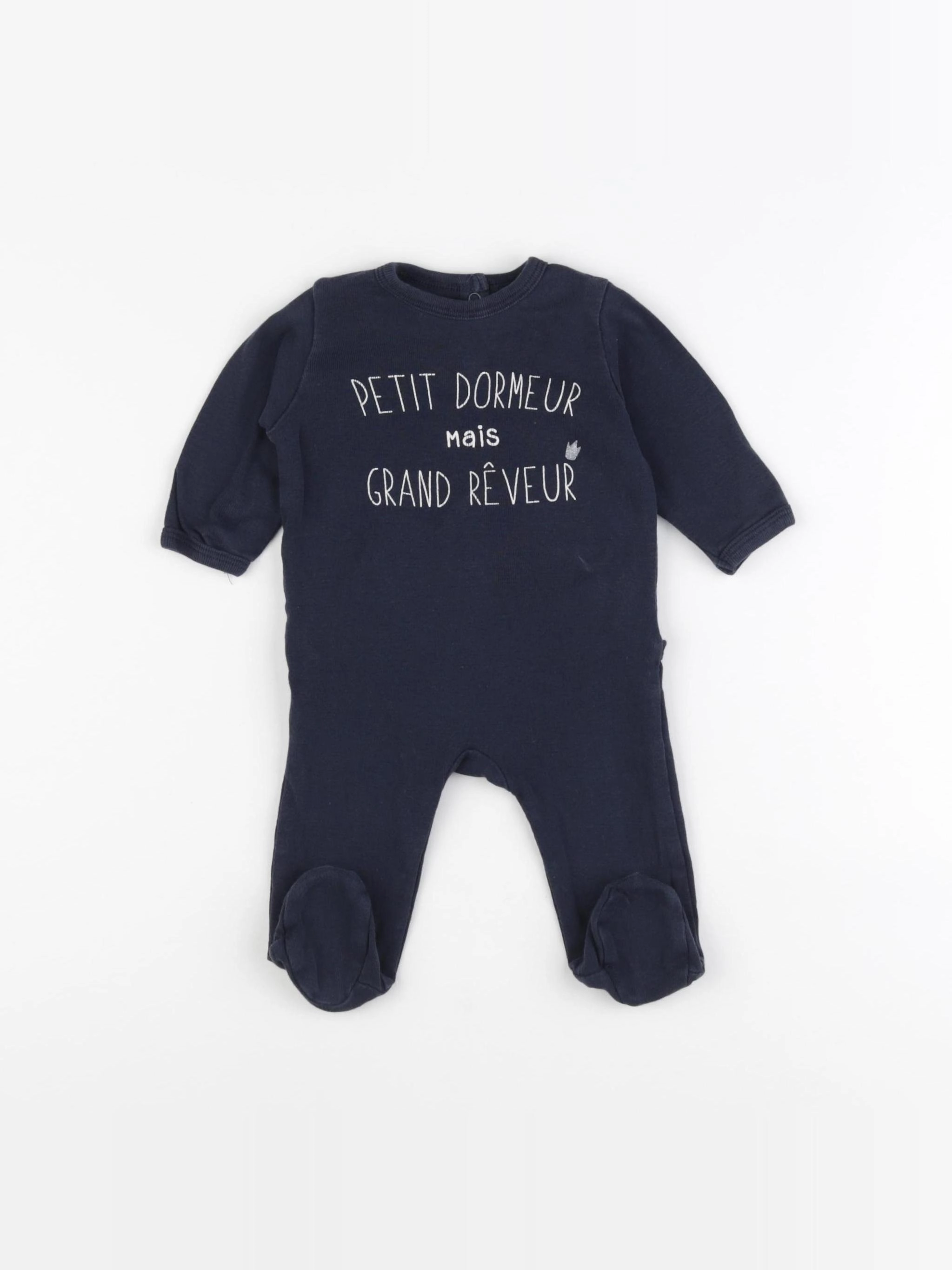 Vertbaudet - pyjama coton bleu - 3 mois