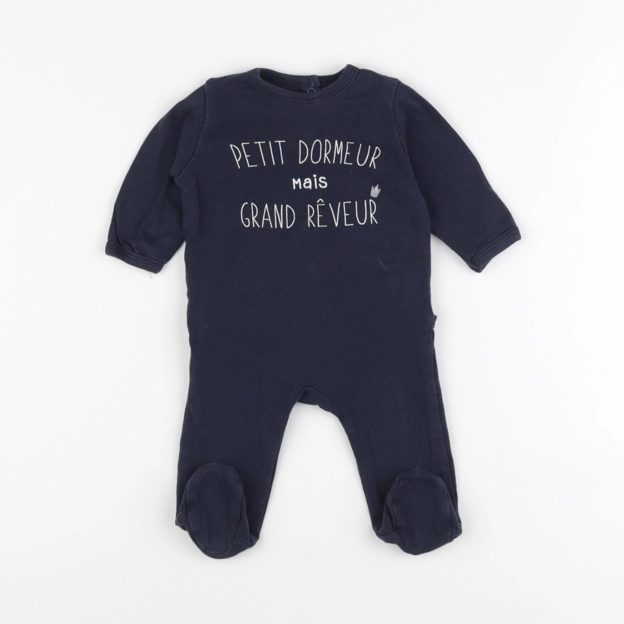 Vertbaudet - pyjama coton bleu - 3 mois