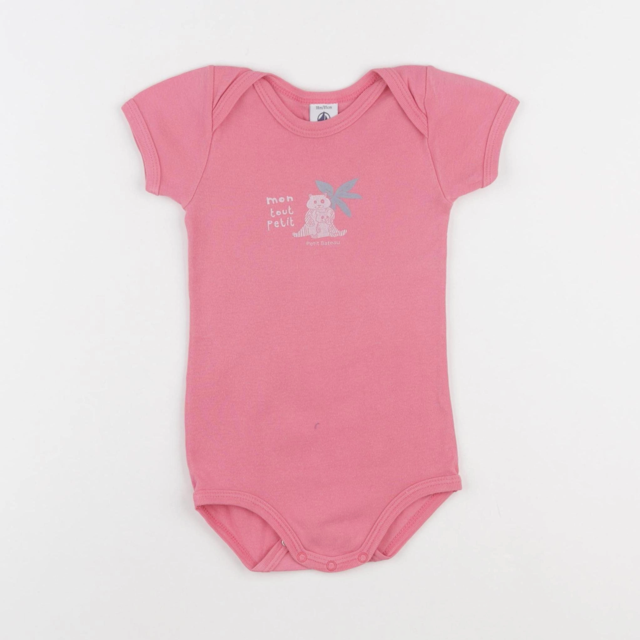 Petit Bateau - body rose - 18 mois