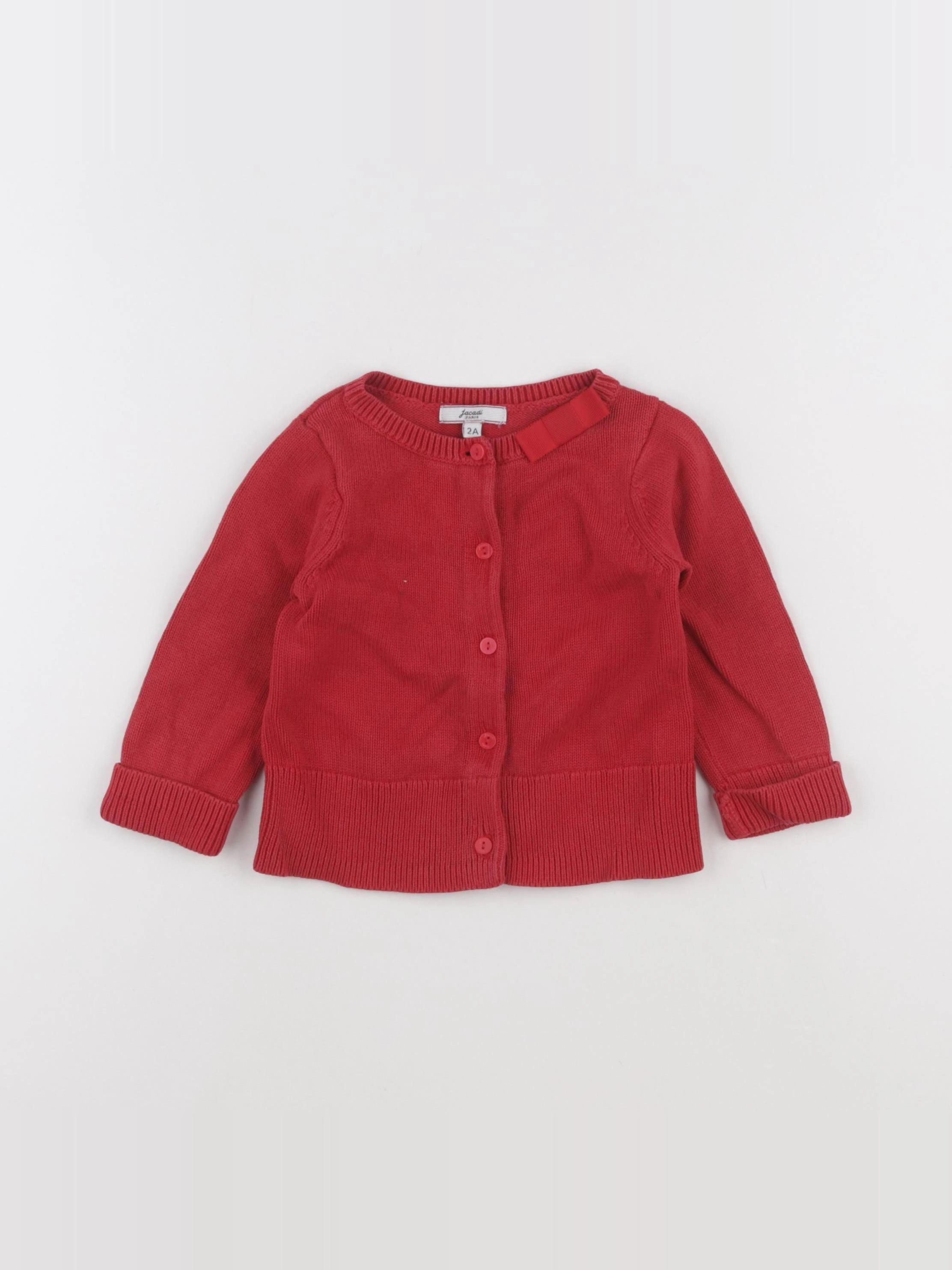 Jacadi - gilet rouge - 2 ans