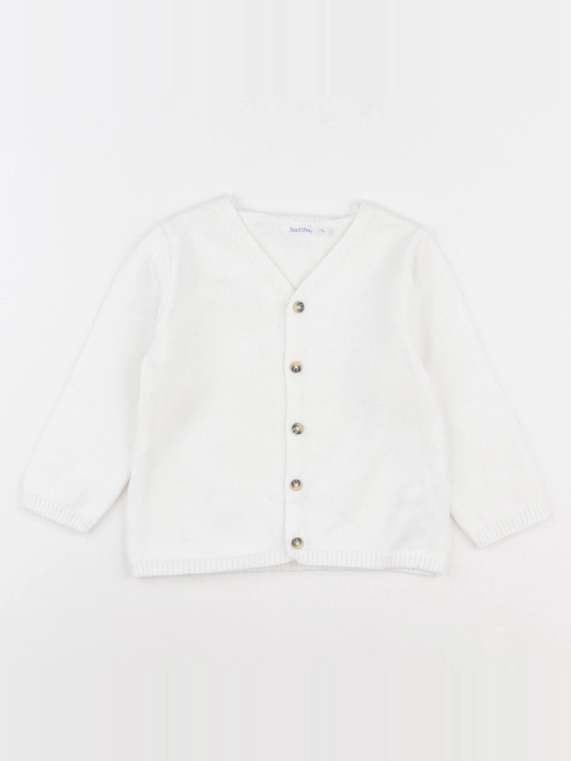 Boutchou - gilet blanc - 18 mois