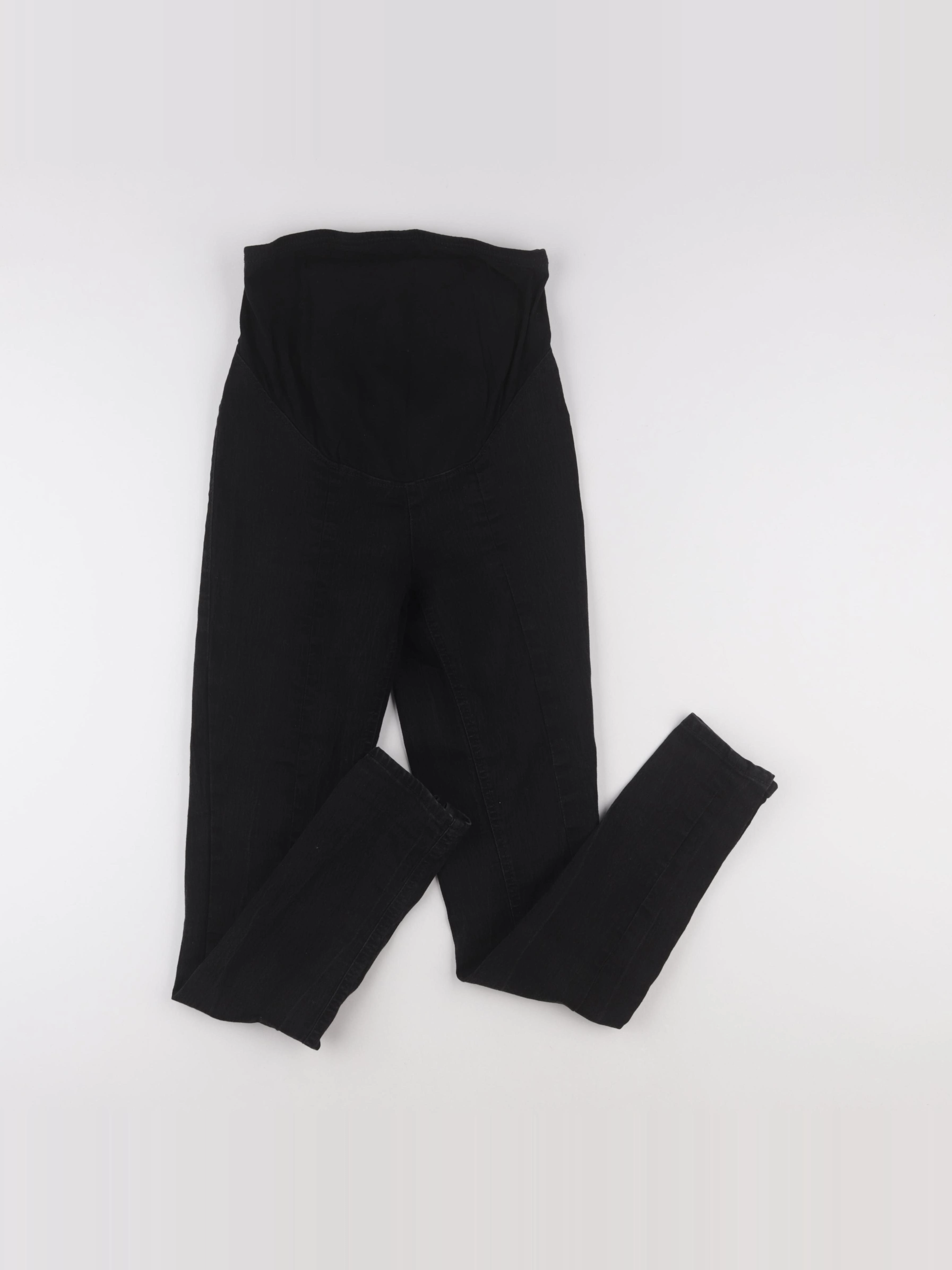 H&M - jean grossesse noir - xs