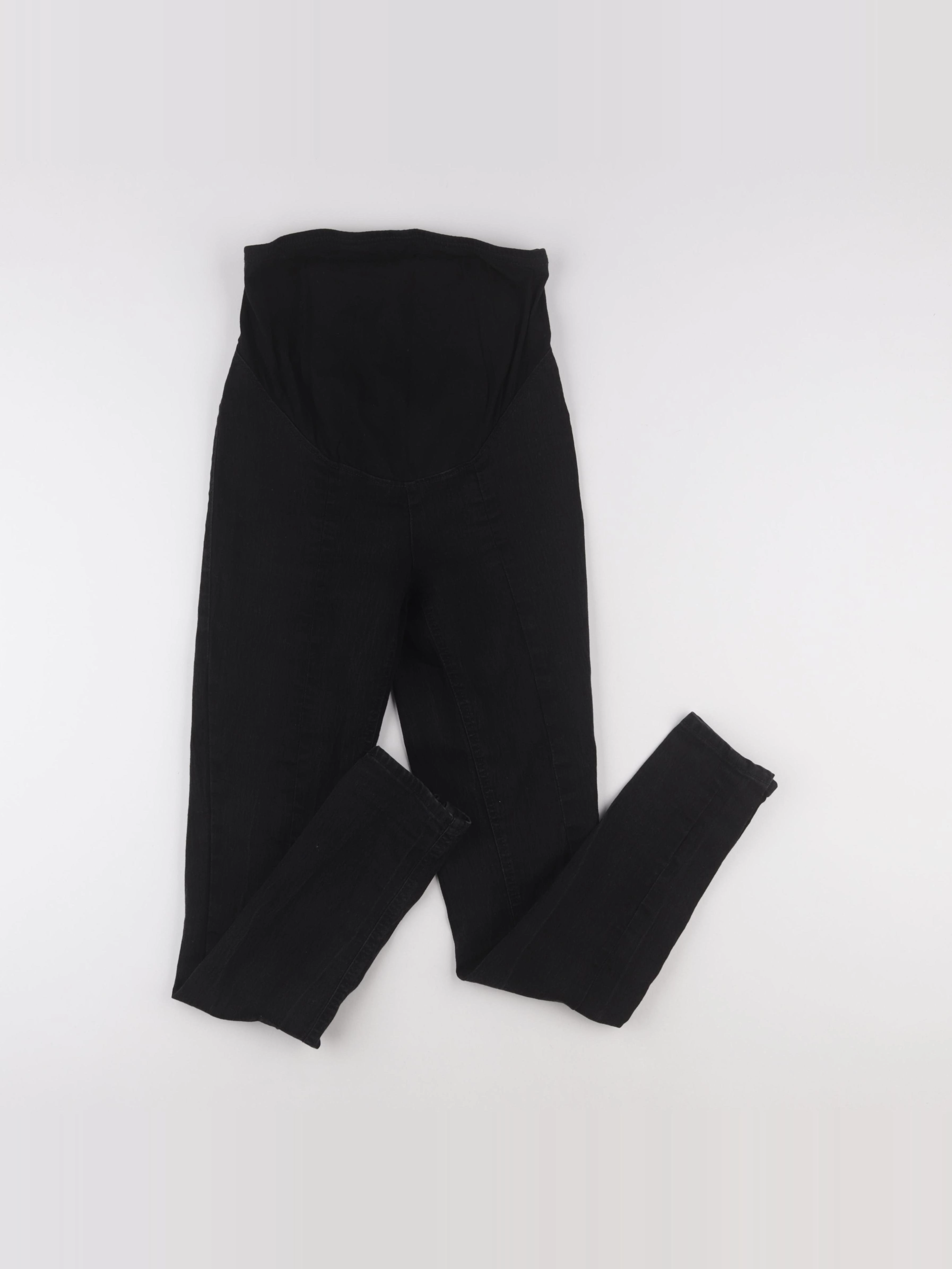 H&M - jean grossesse noir - xs