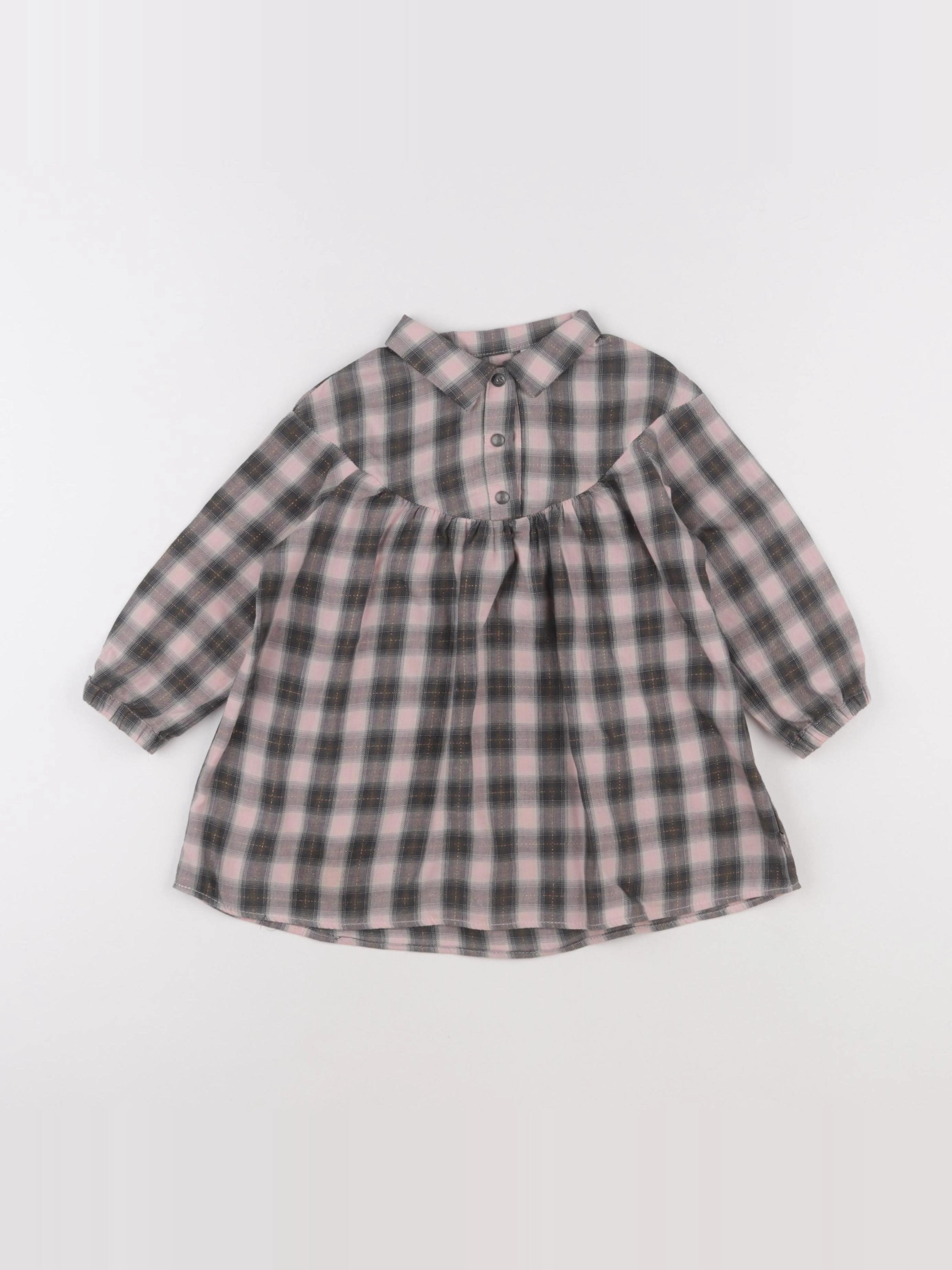 IKKS - robe rose, gris - 2 ans