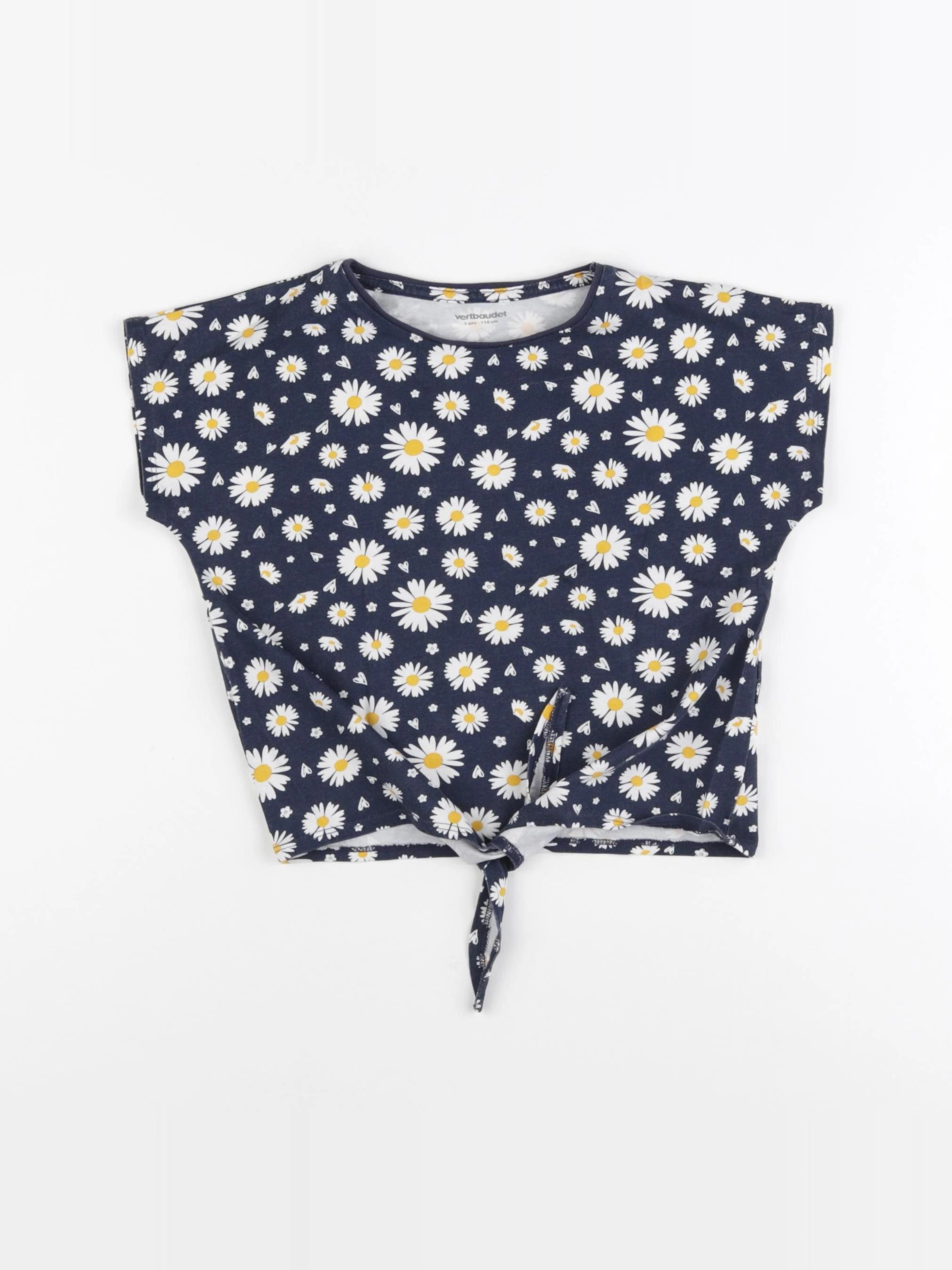 Vertbaudet - tee-shirt bleu, jaune - 5 ans