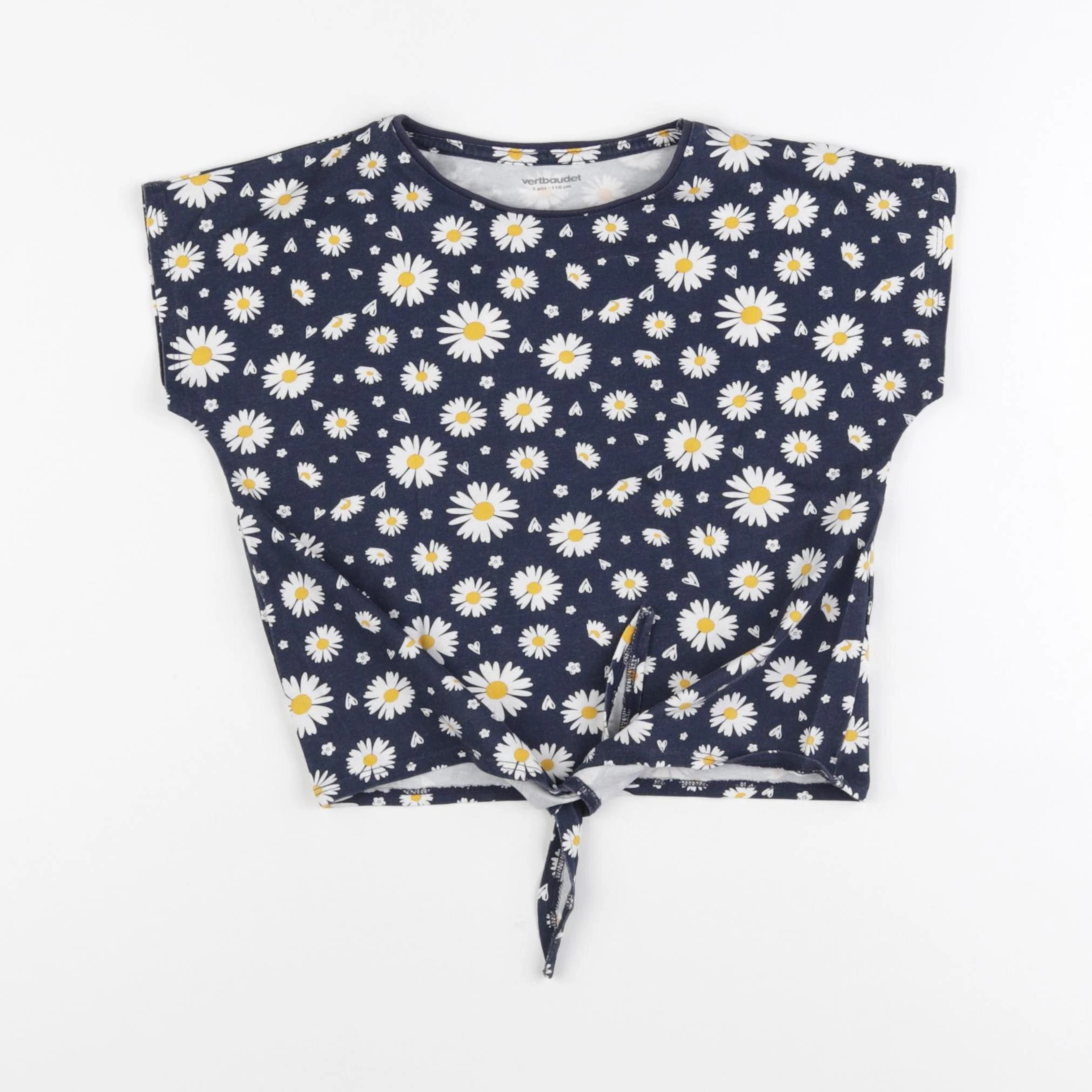 Vertbaudet - tee-shirt bleu, jaune - 5 ans