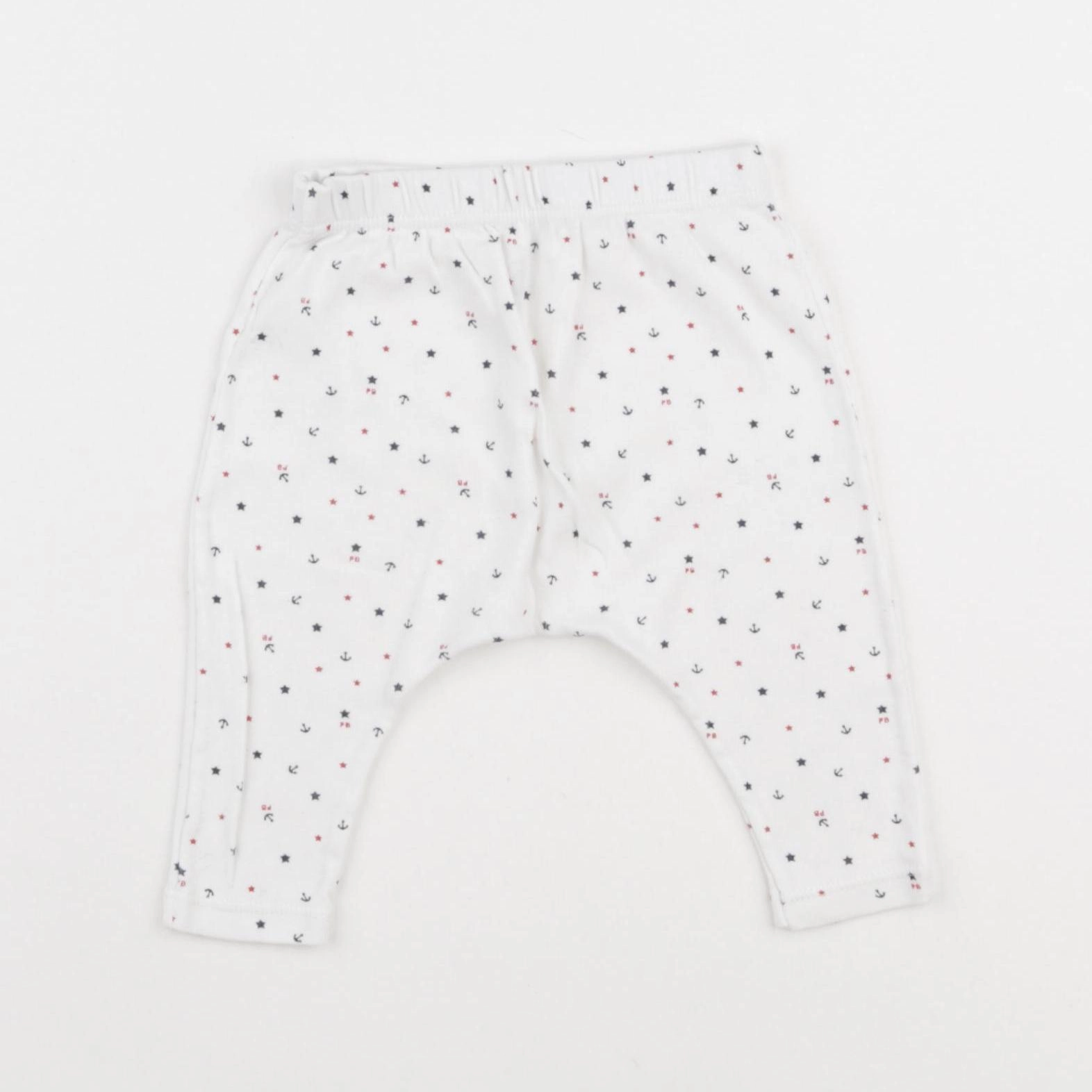 Petit Bateau - sarouel blanc - 3 mois