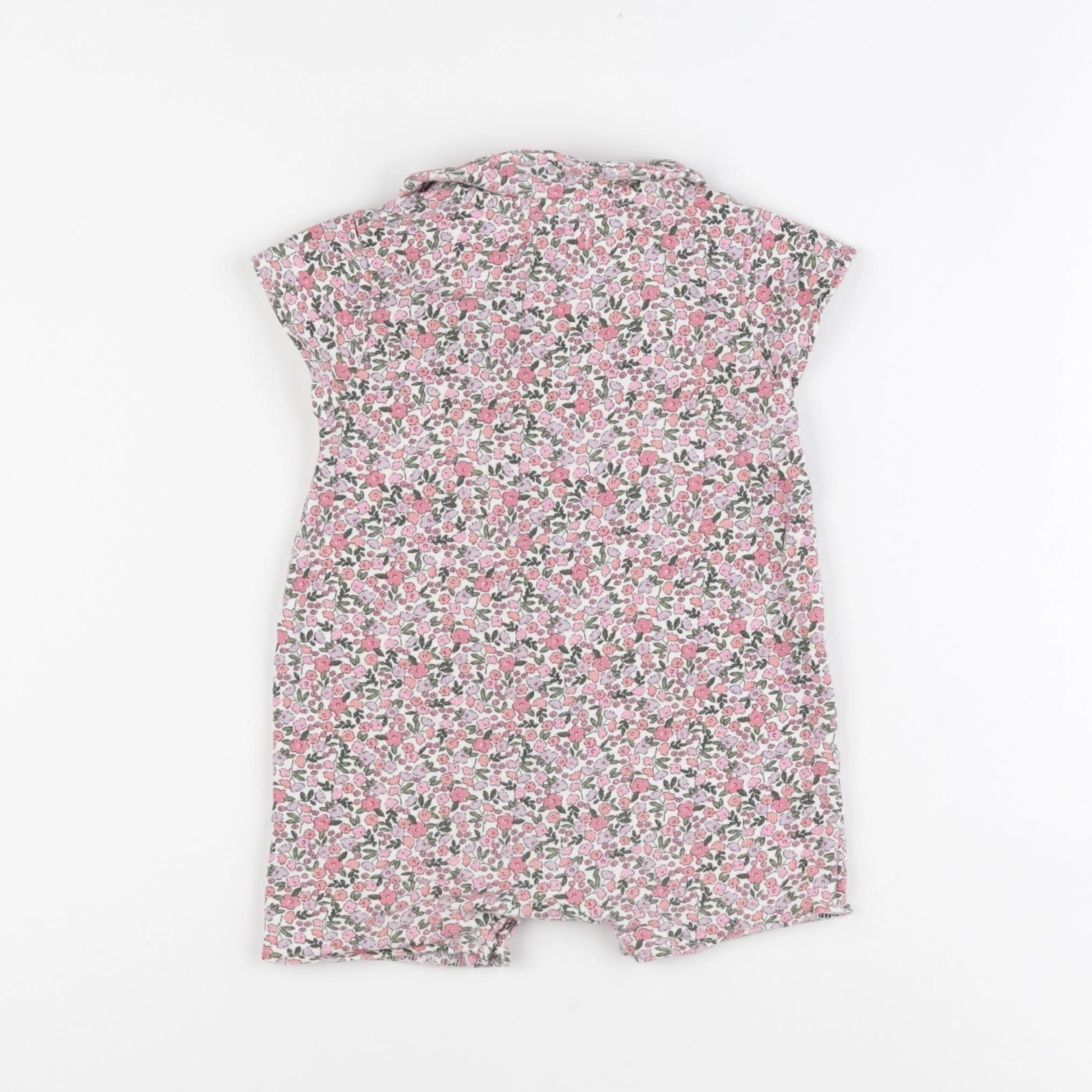 Vertbaudet - combinaison rose, vert - 9 mois