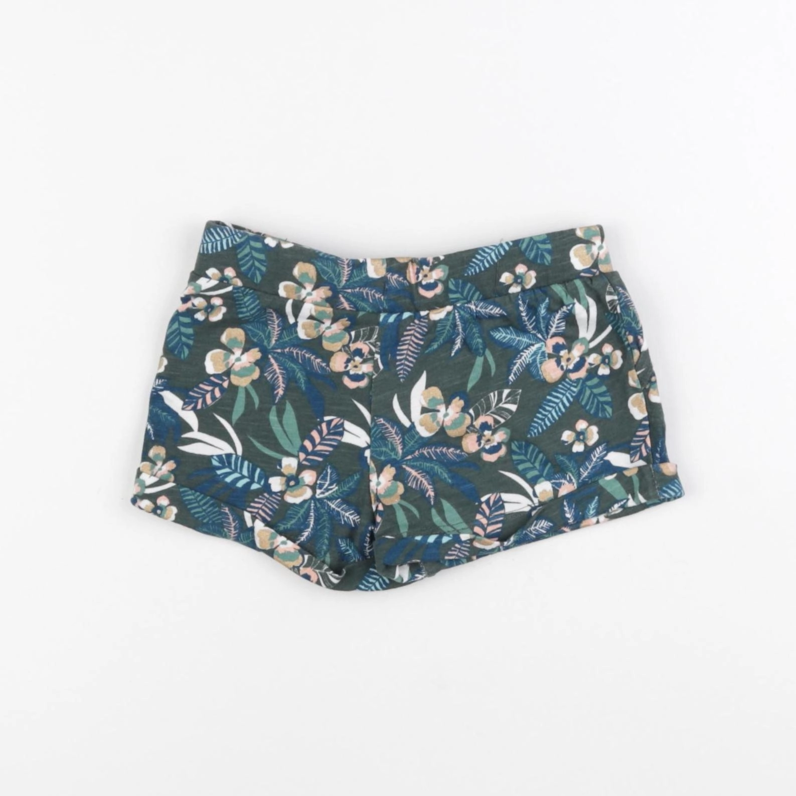 Vertbaudet - short vert, rose - 3 ans