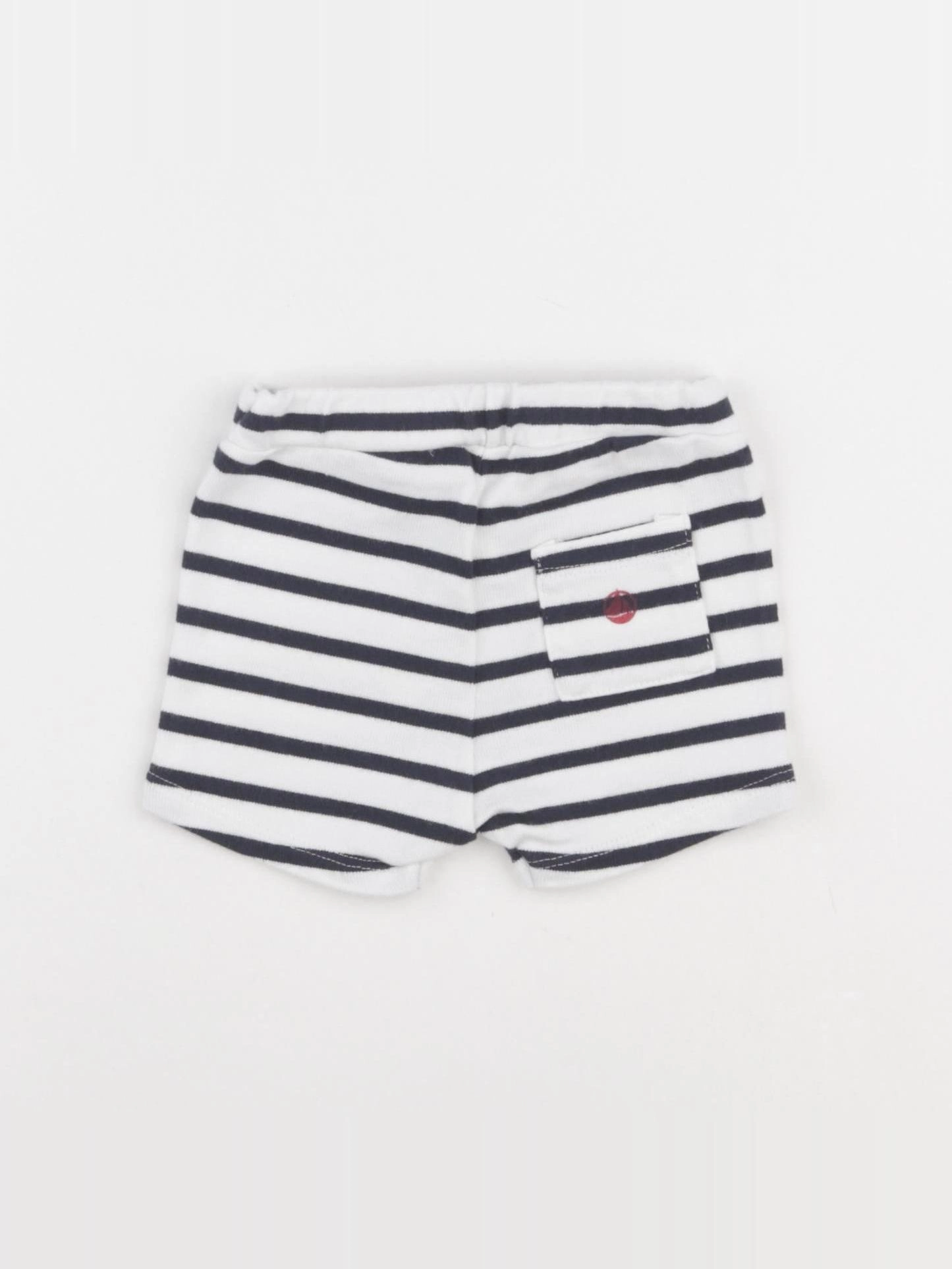 Petit Bateau - short bleu - 6 mois