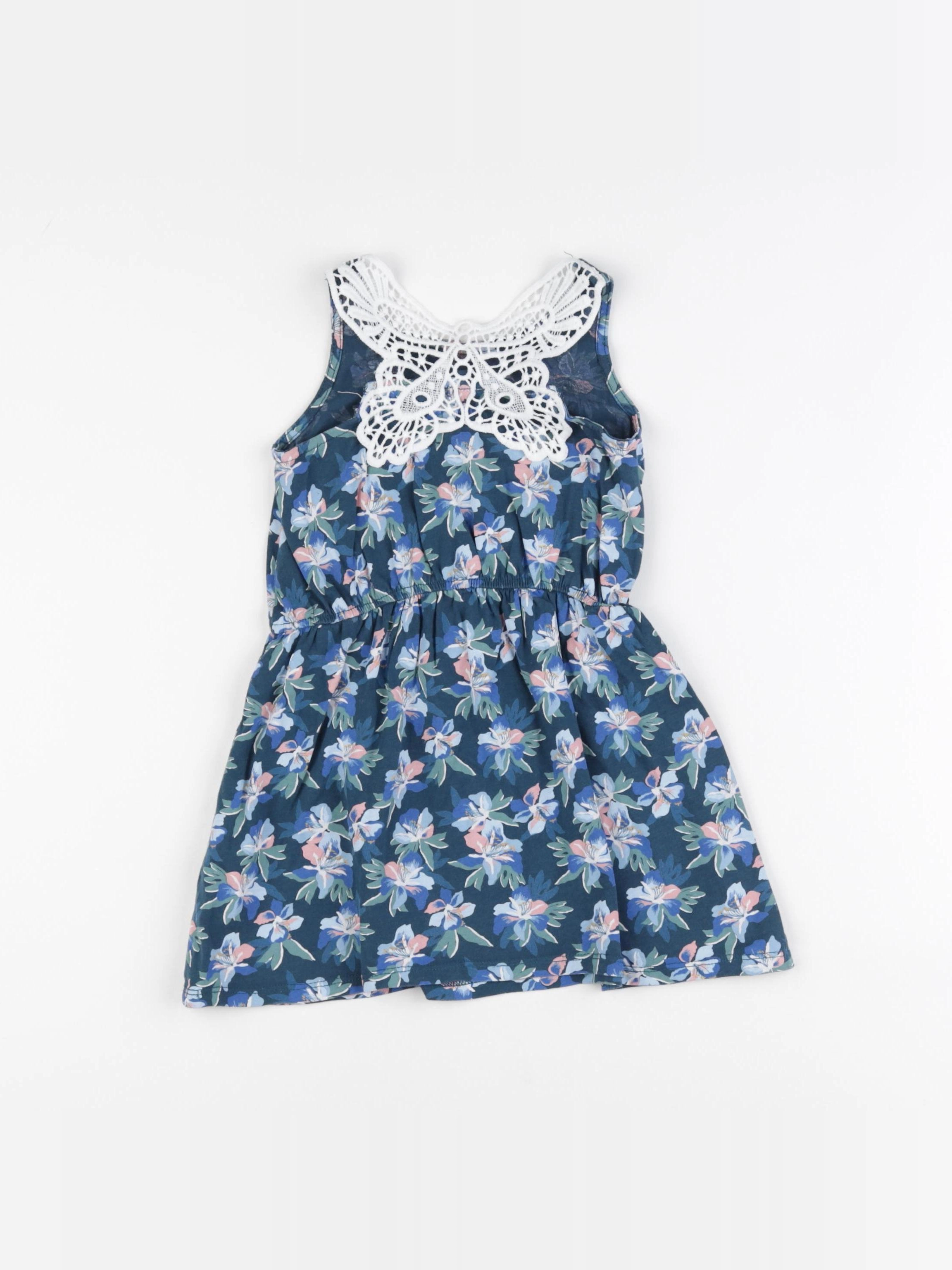 Vertbaudet - robe bleu, rose - 3 ans