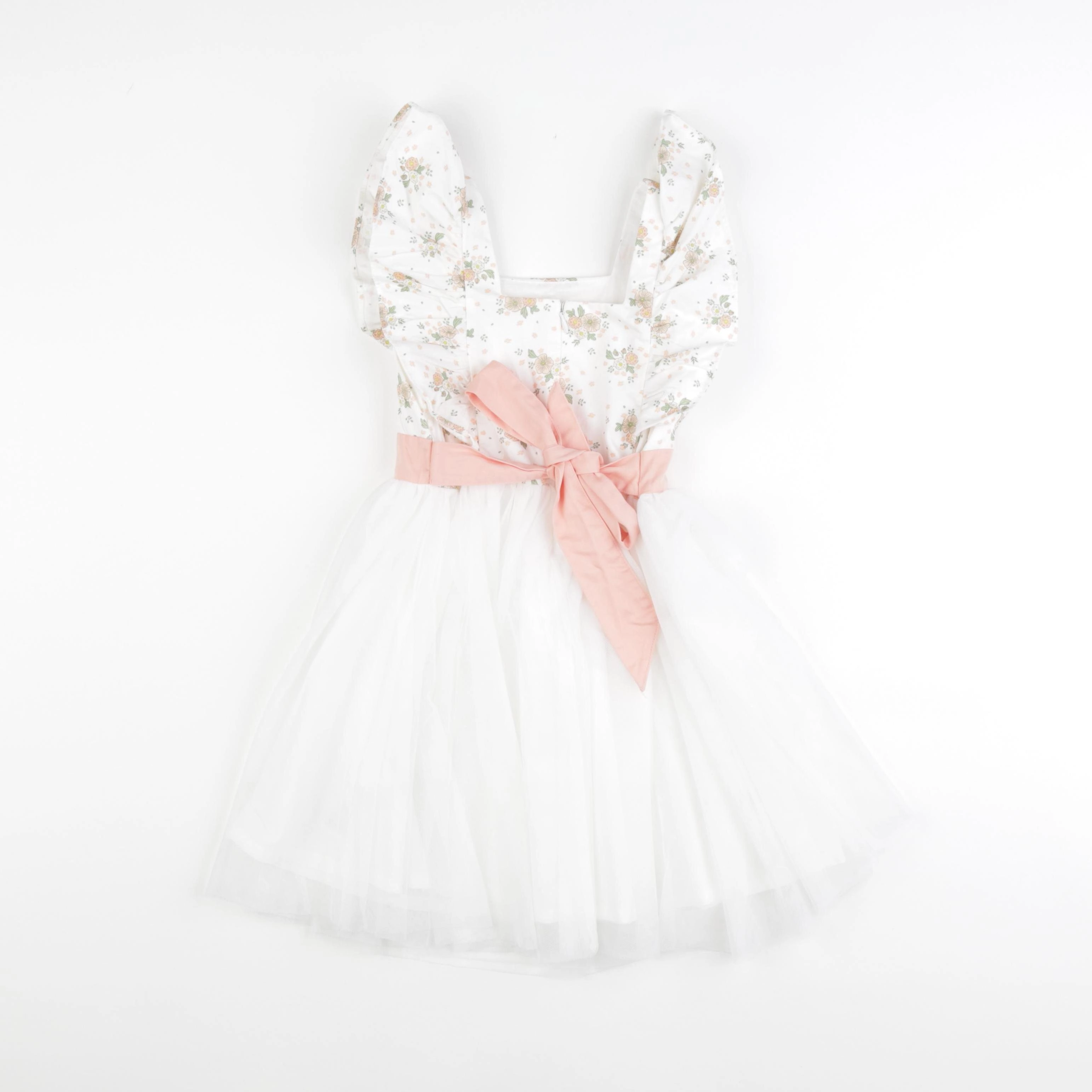 Vertbaudet - robe blanc, rose - 5 ans