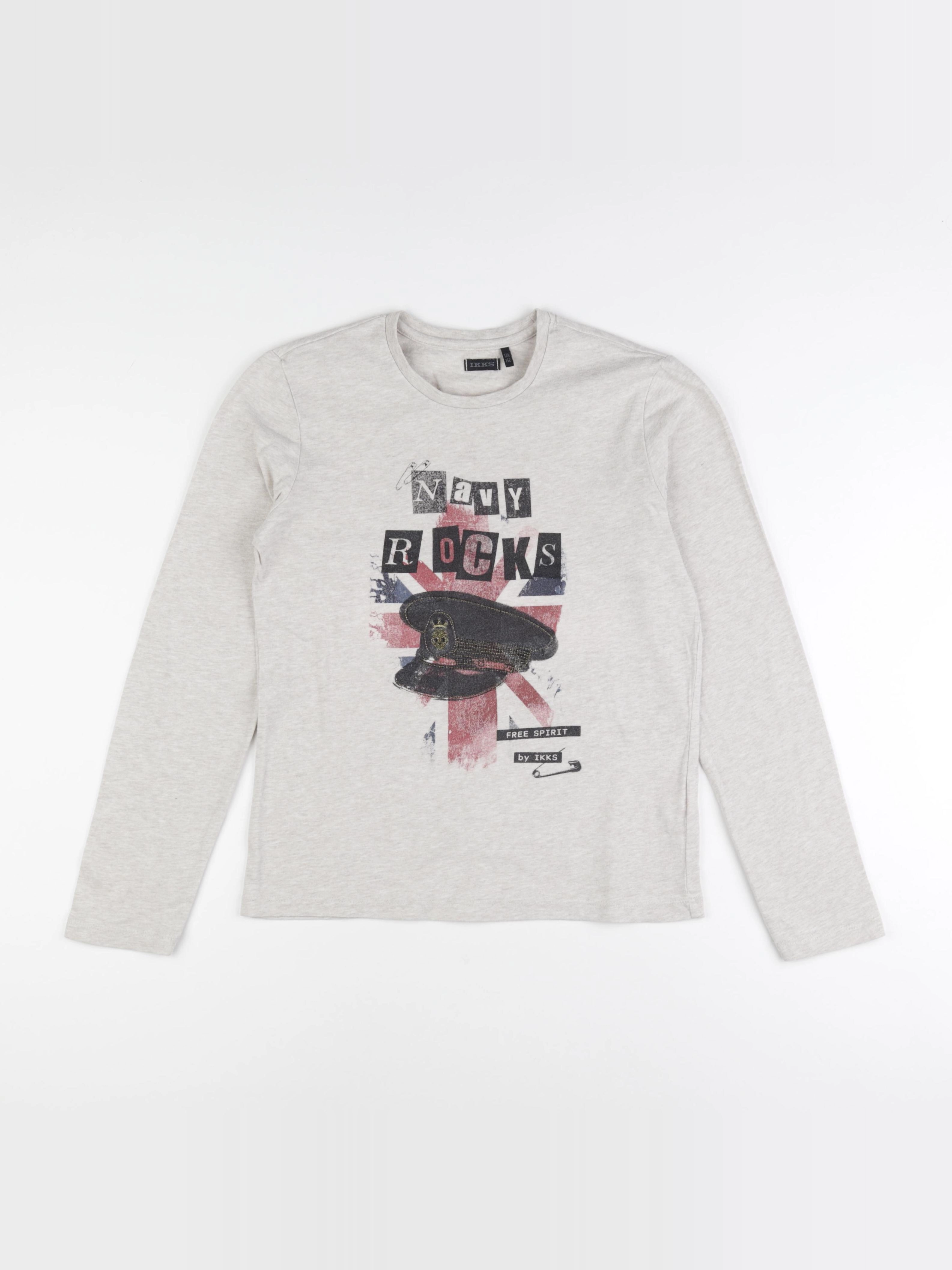 IKKS - tee-shirt gris - 12 ans