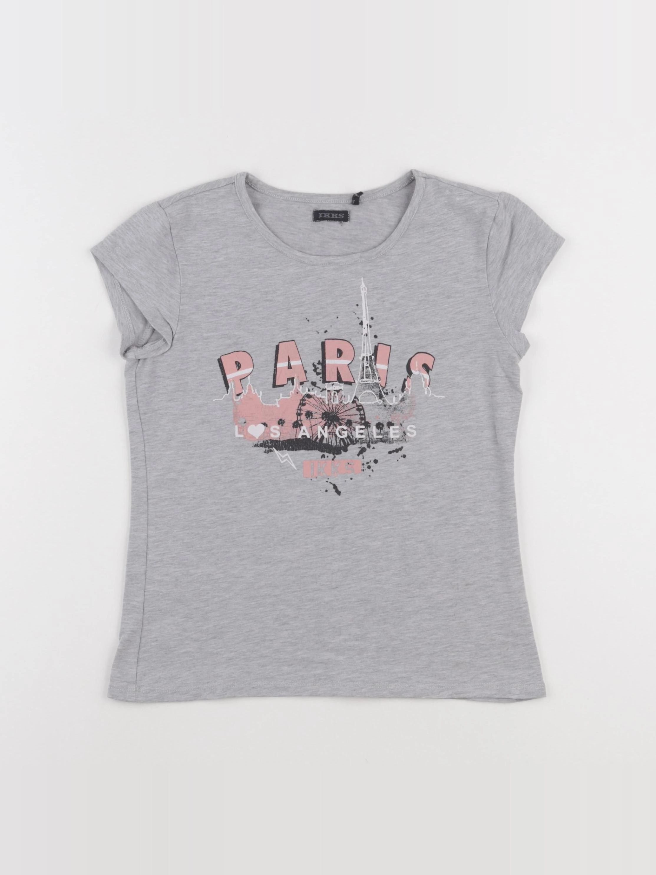IKKS - tee-shirt gris - 10 ans