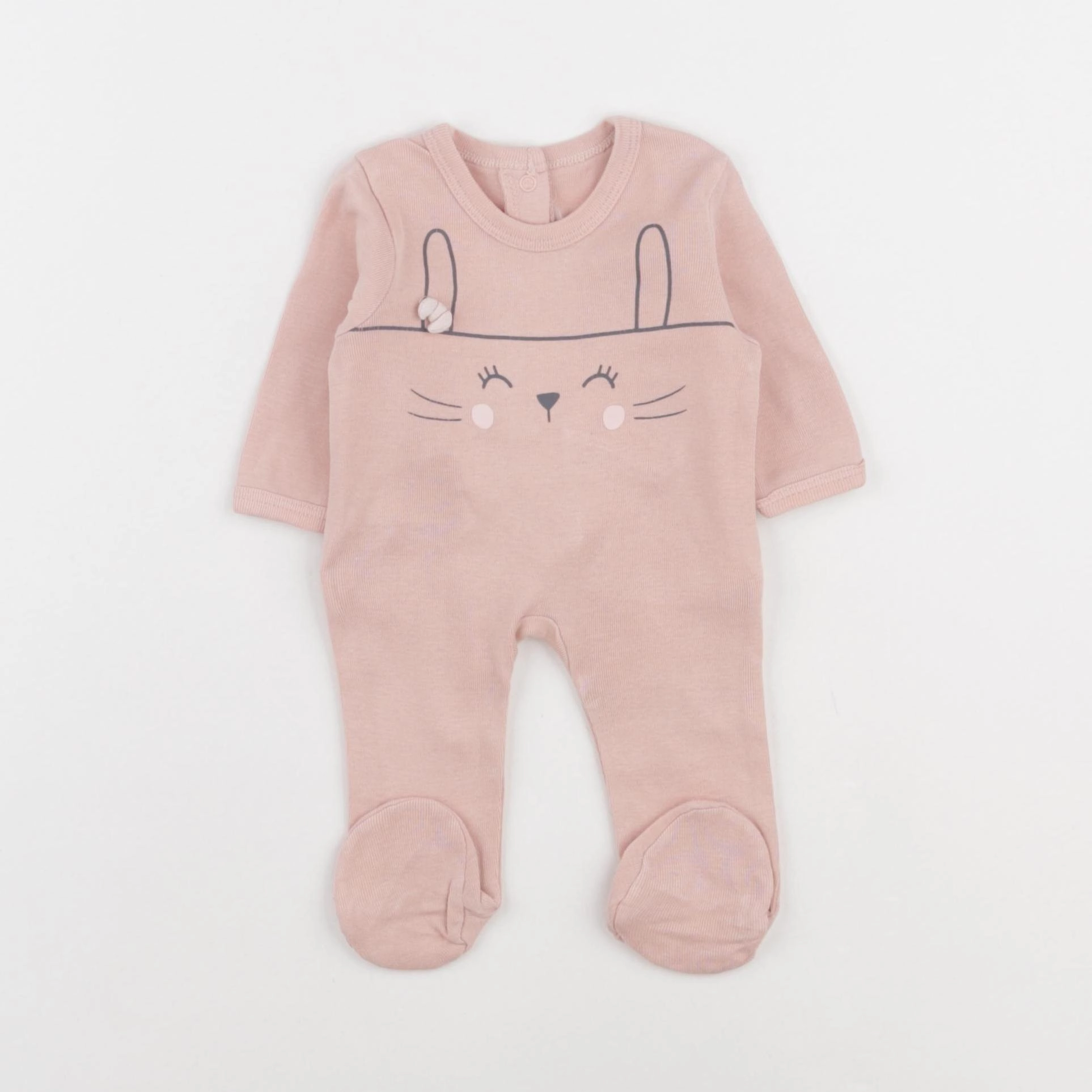 Vertbaudet - pyjama coton rose - 0 mois