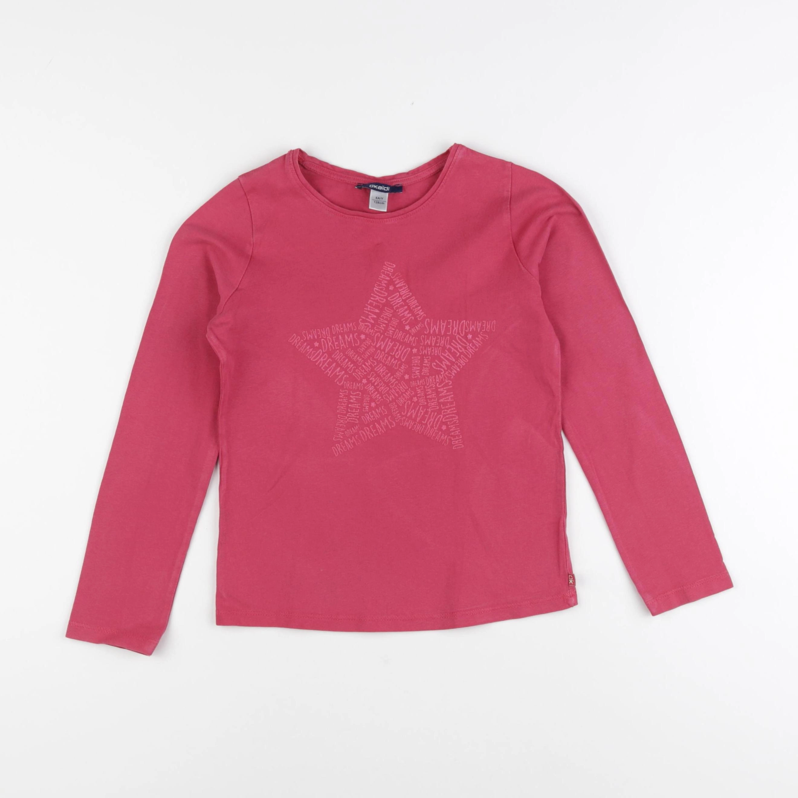 Okaidi - tee-shirt rose - 8 ans