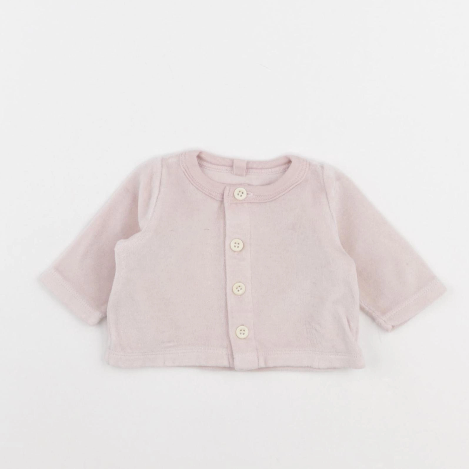 Petit Bateau - sweat rose - 0 mois