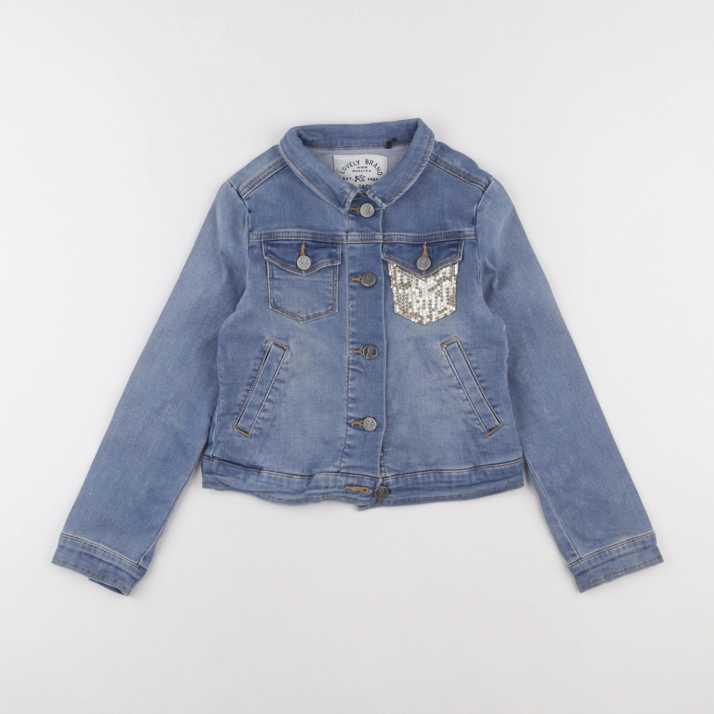 IKKS - veste bleu, or - 8 ans