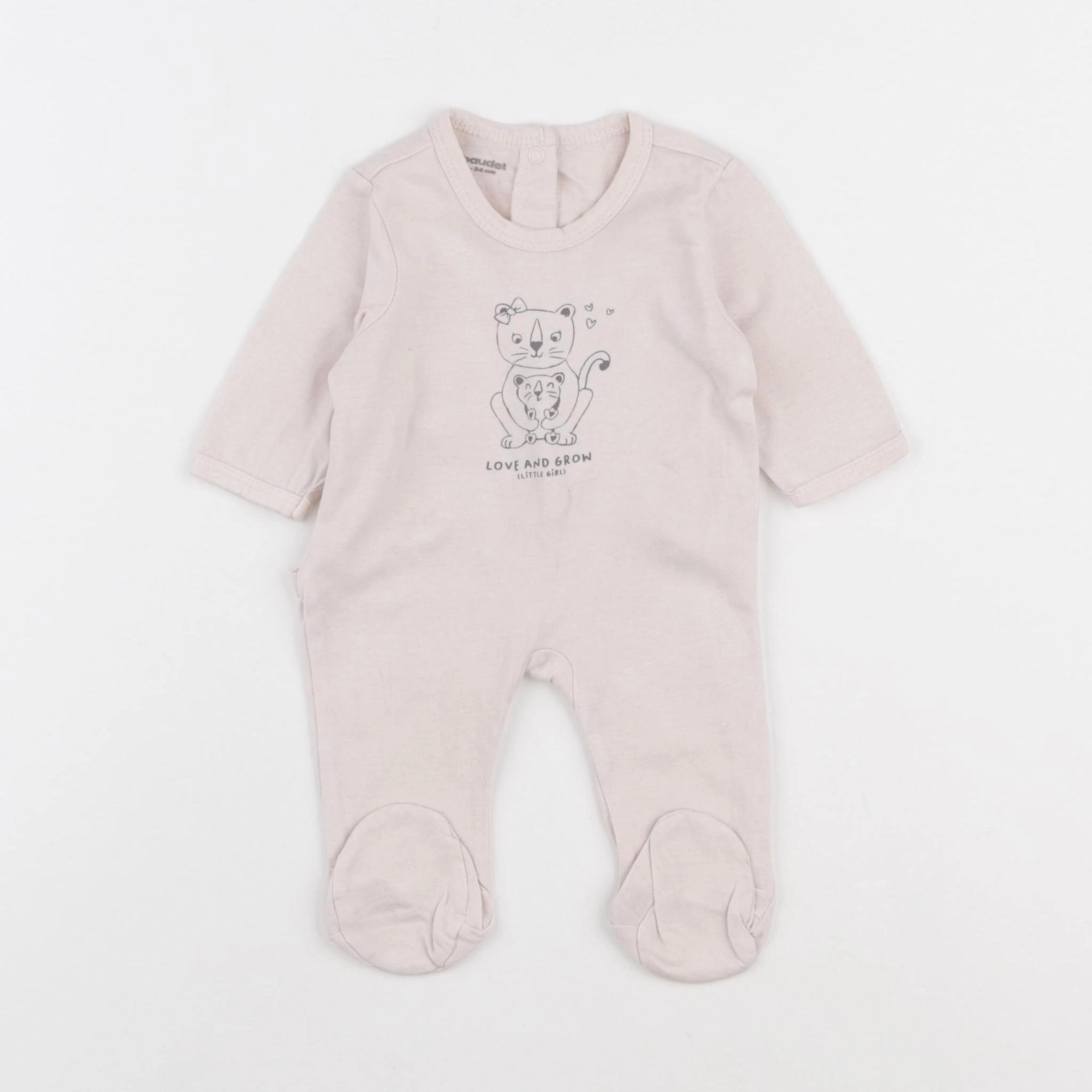 Vertbaudet - pyjama coton rose - 1 mois
